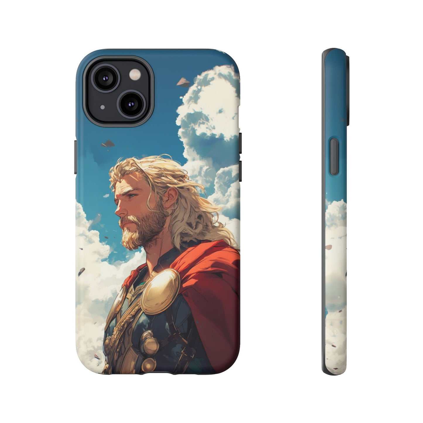 Celestial Protector: Anime-Style Thor Phone Case - iPhone, Google Pixel, Samsung