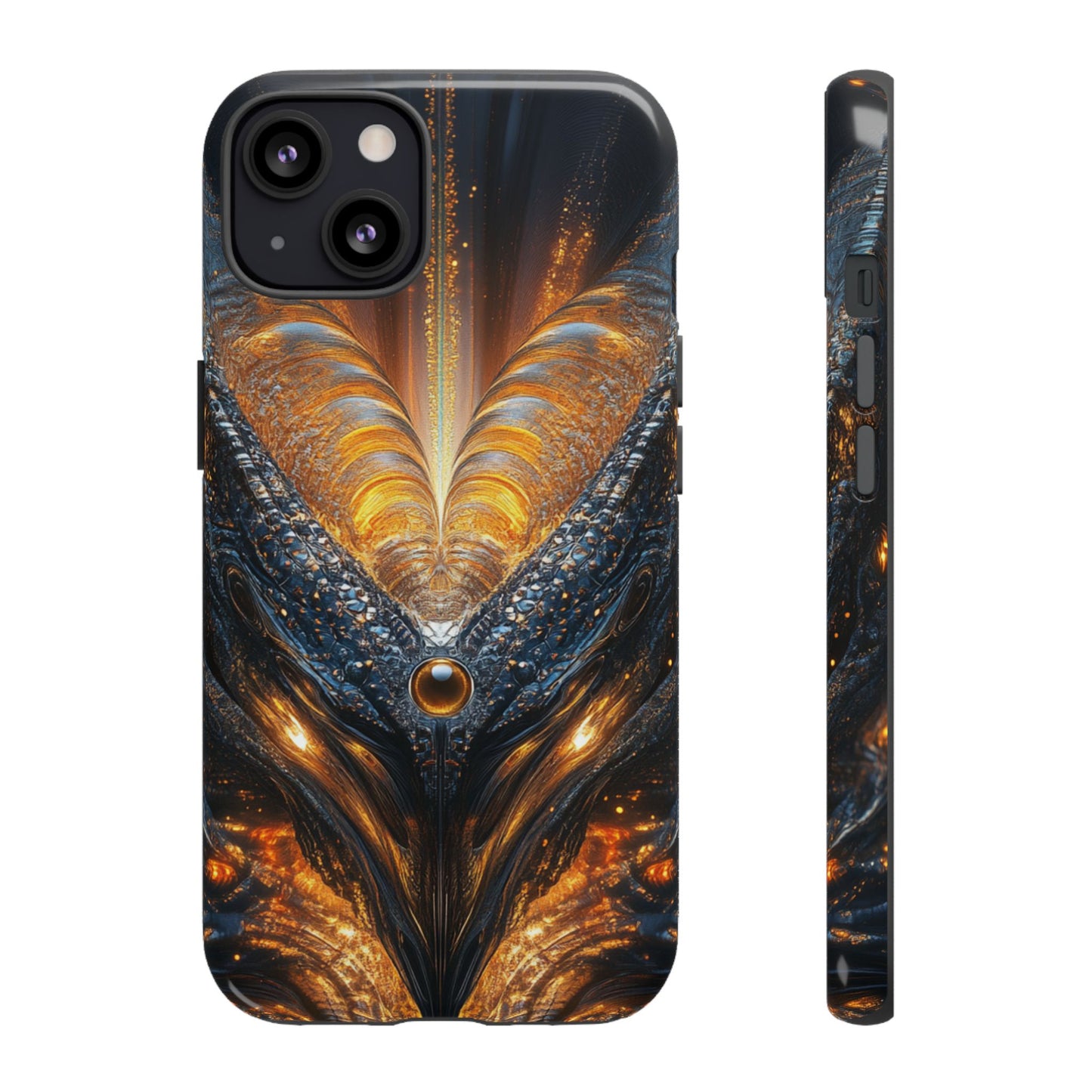 Obsidian Flare Fractal – Tough iPhone Case