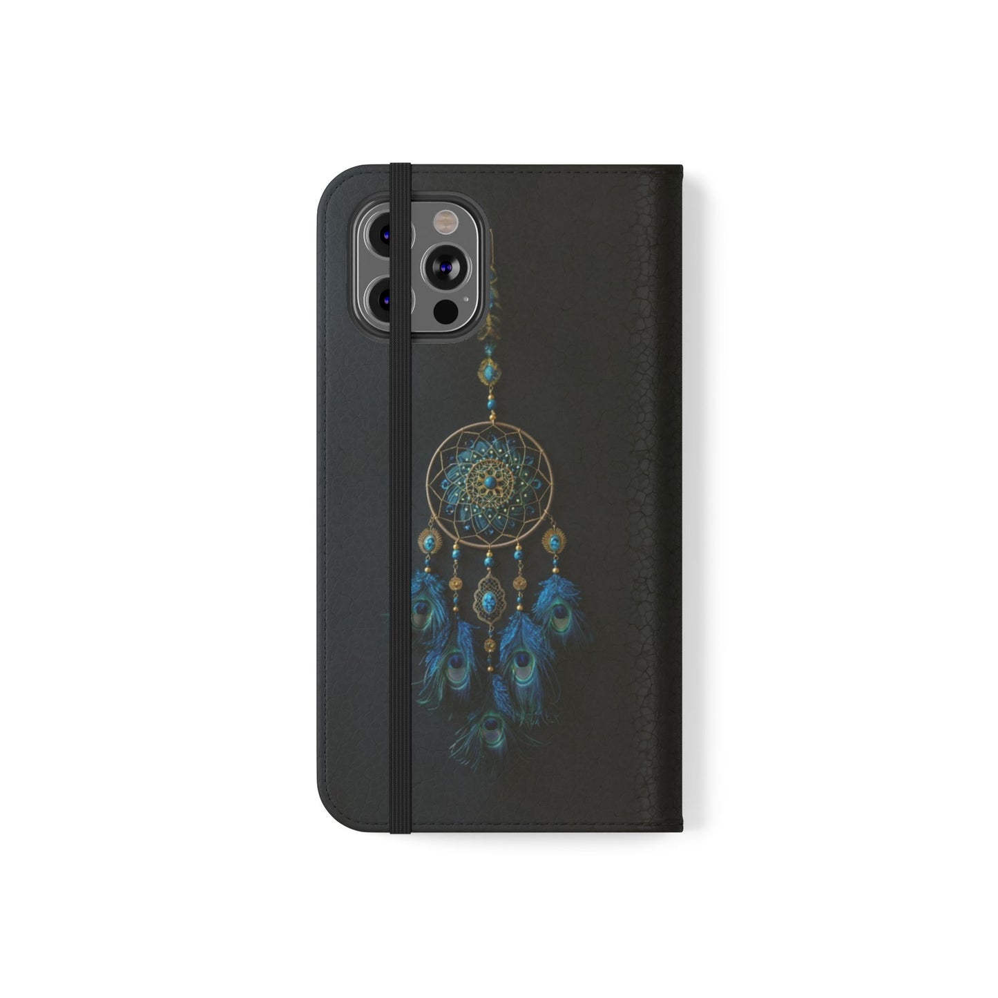 Peacock Feather Dreamcatcher - Wallet Flip Case