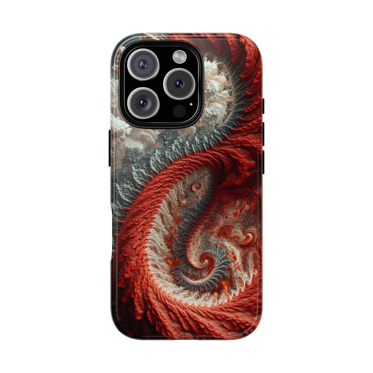 Crimson Spiral Fractal – Tough iPhone Case