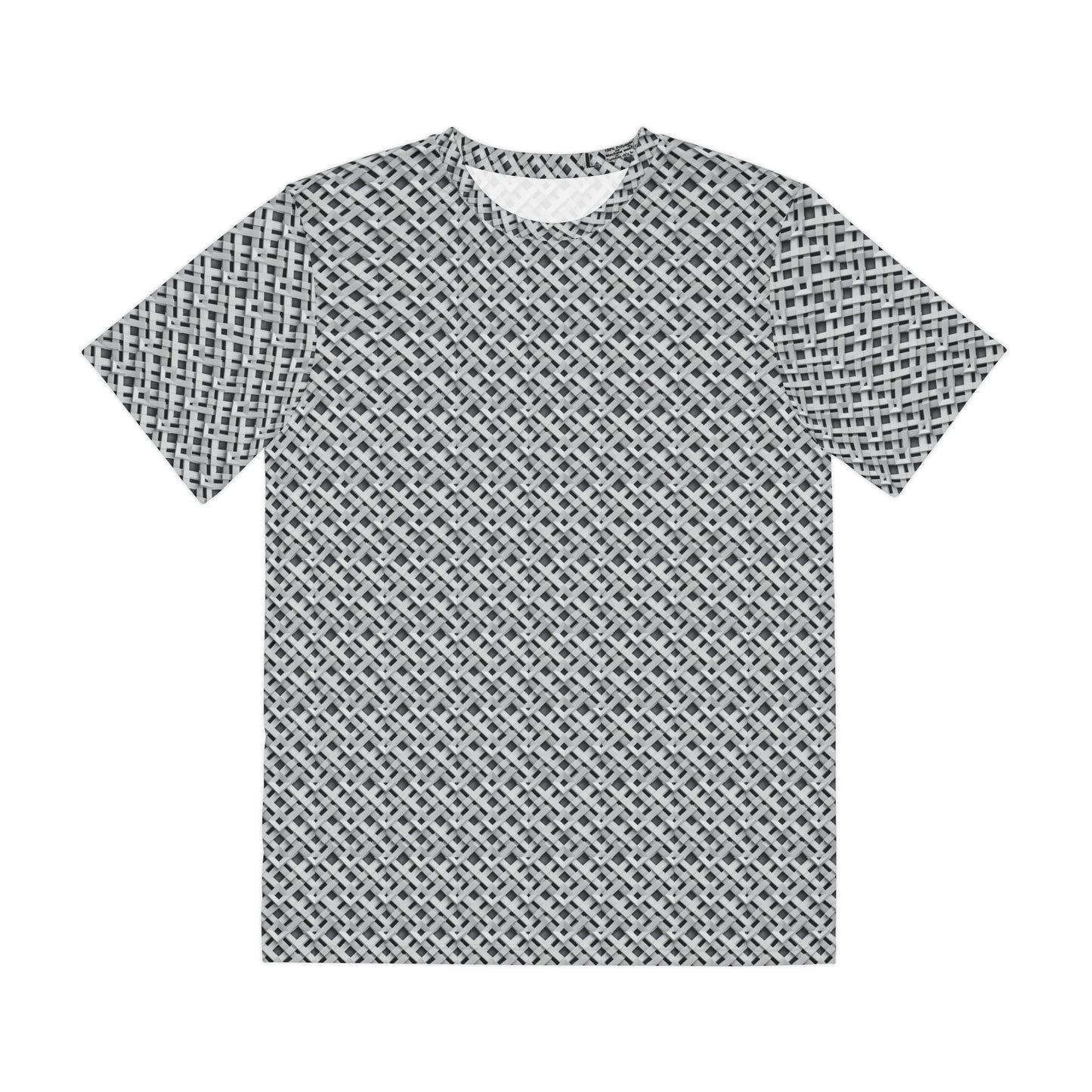 Geometric Lattice Optical Illusion All-Over Print T-Shirt