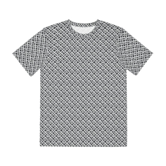 Geometric Lattice Optical Illusion All-Over Print T-Shirt