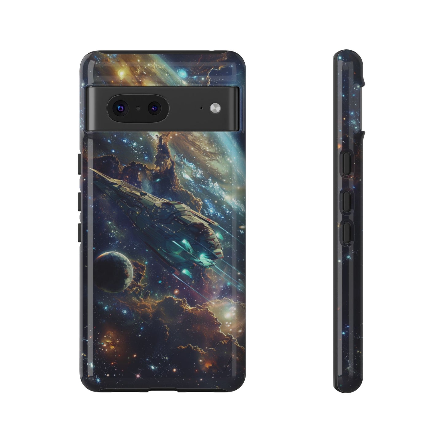 Galactic Voyage: Futuristic Spaceship - iPhone, Google Pixel, Samsung Galaxy