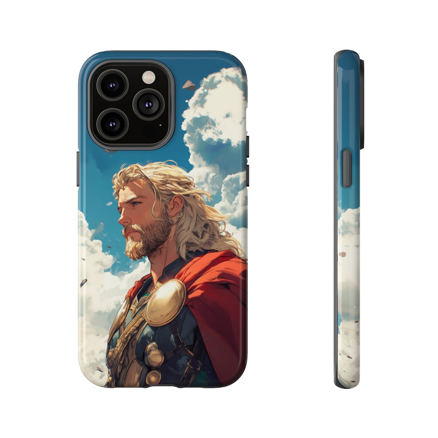 Celestial Protector: Anime-Style Thor Phone Case - iPhone, Google Pixel, Samsung