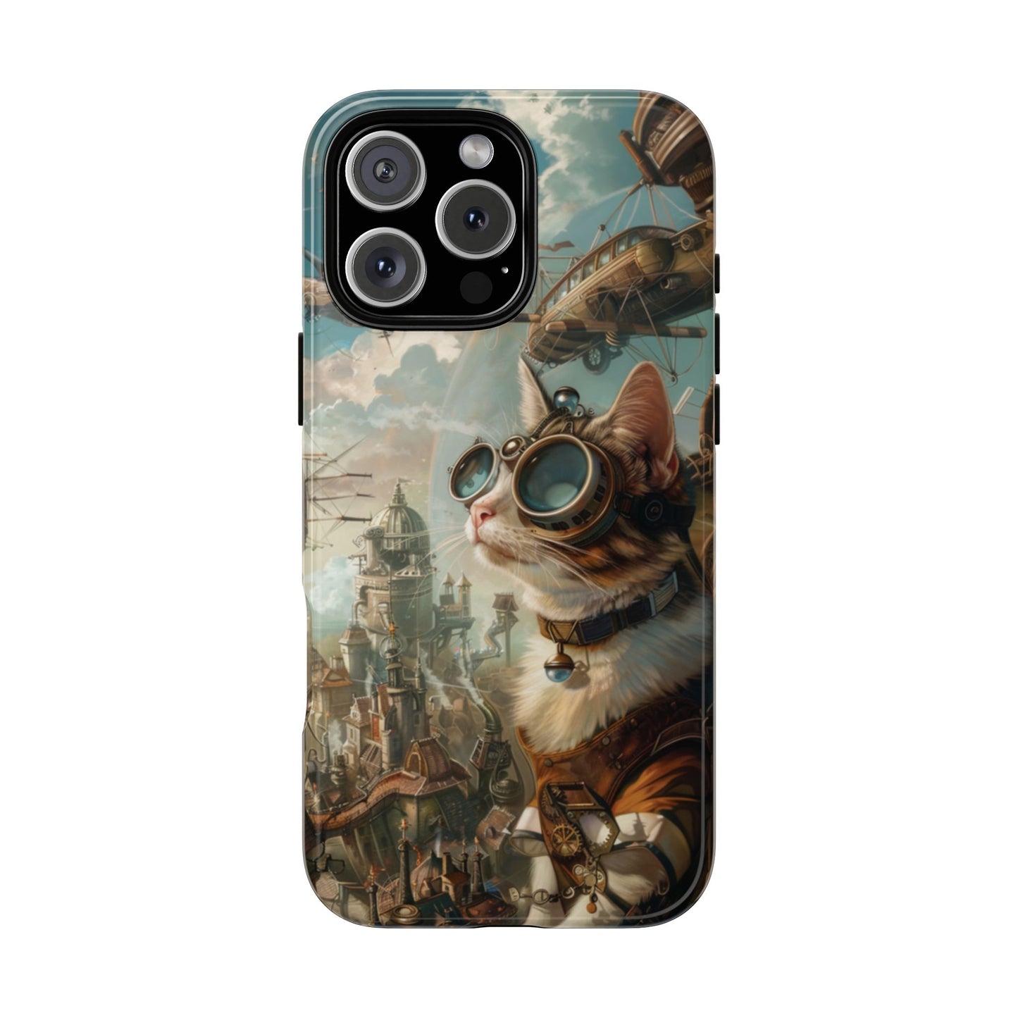 Steampunk Cat Adventurer - iPhone, Google Pixel, Samsung Galaxy