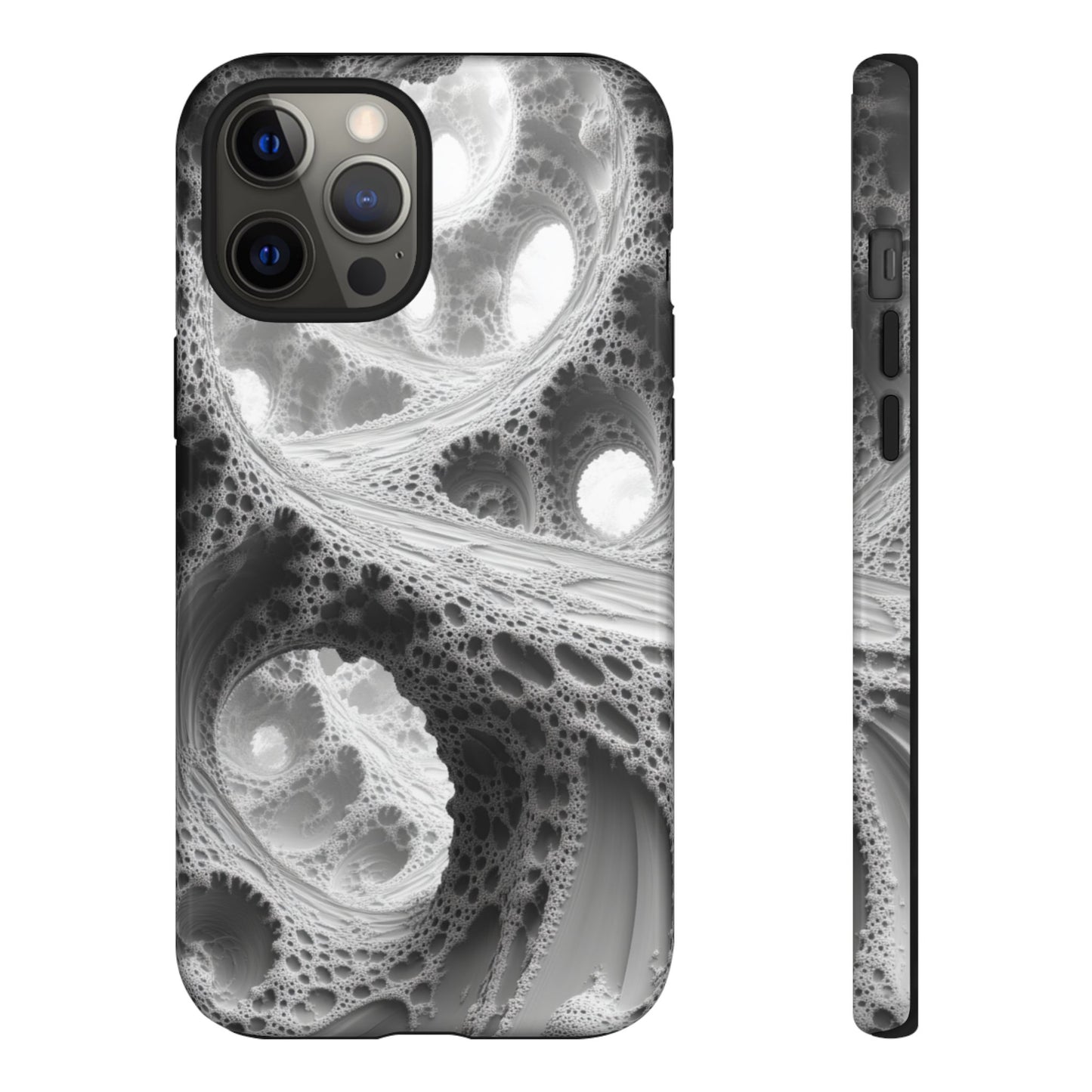Monochrome Fractal – Tough iPhone Case