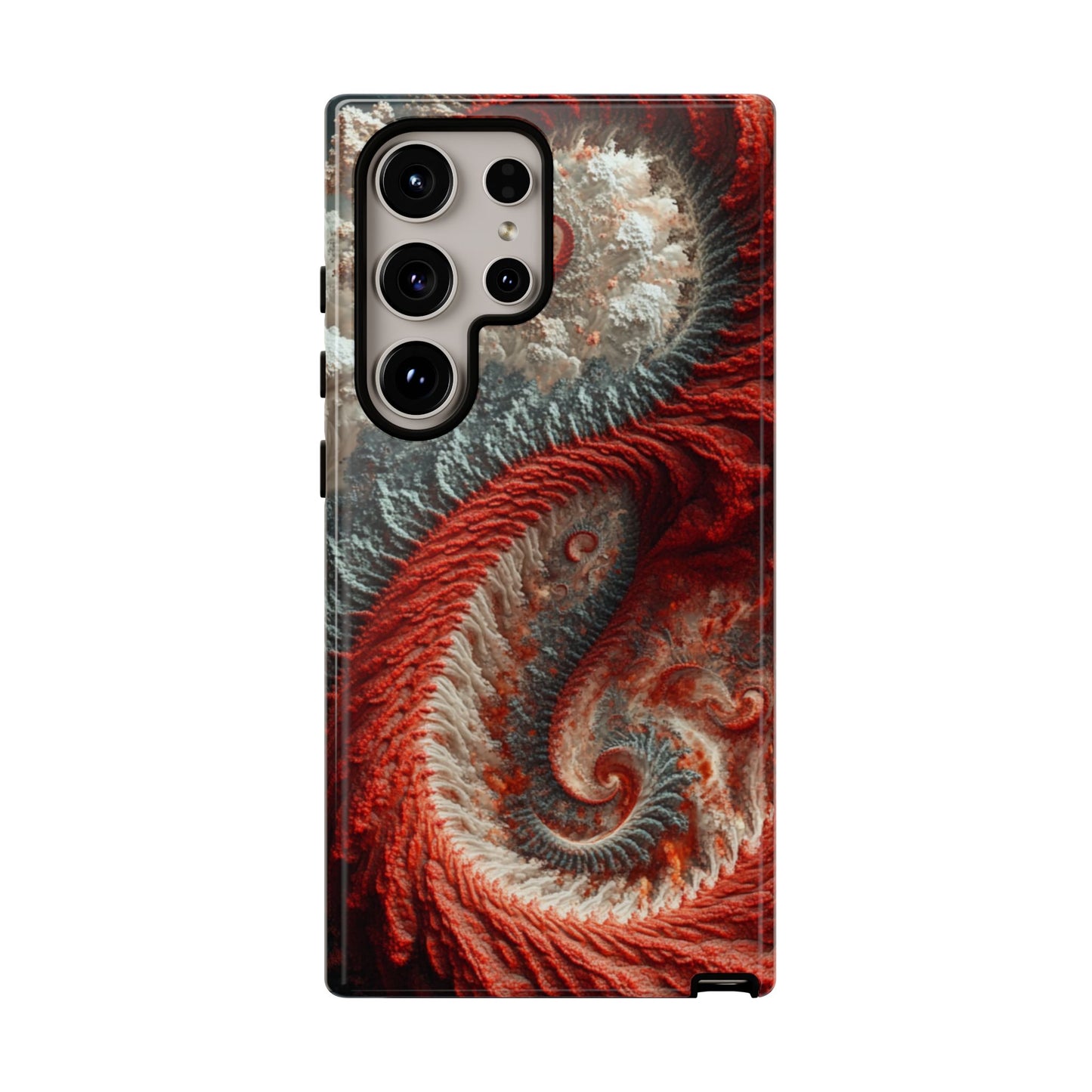 Crimson Spiral Fractal – Tough Samsung Galaxy Case