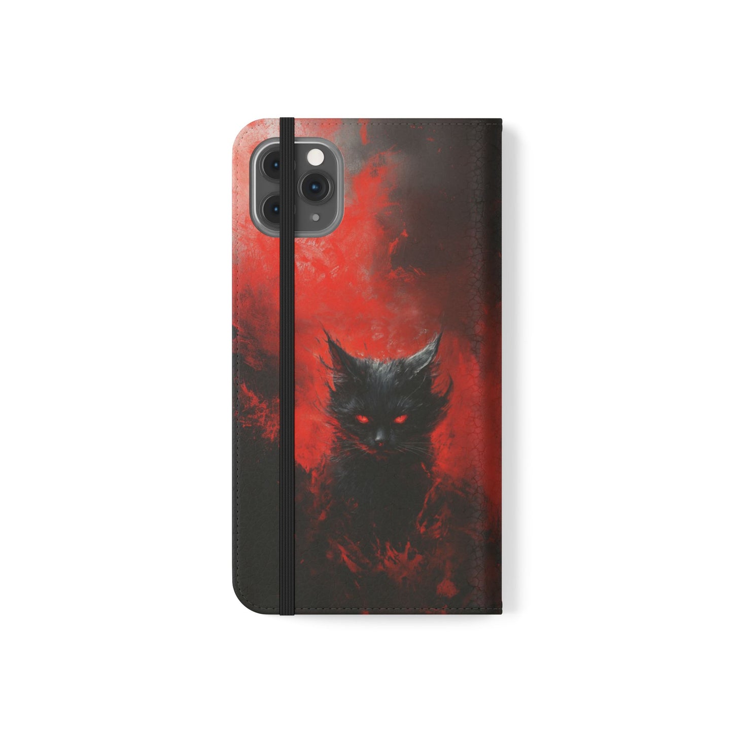 Fire Demon Black Cat - Wallet Flip Case