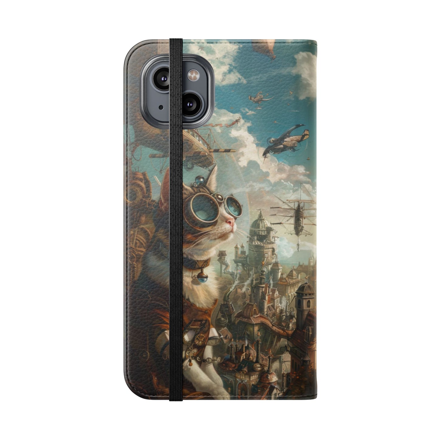 Steampunk Aviator Cat - Wallet Flip Case