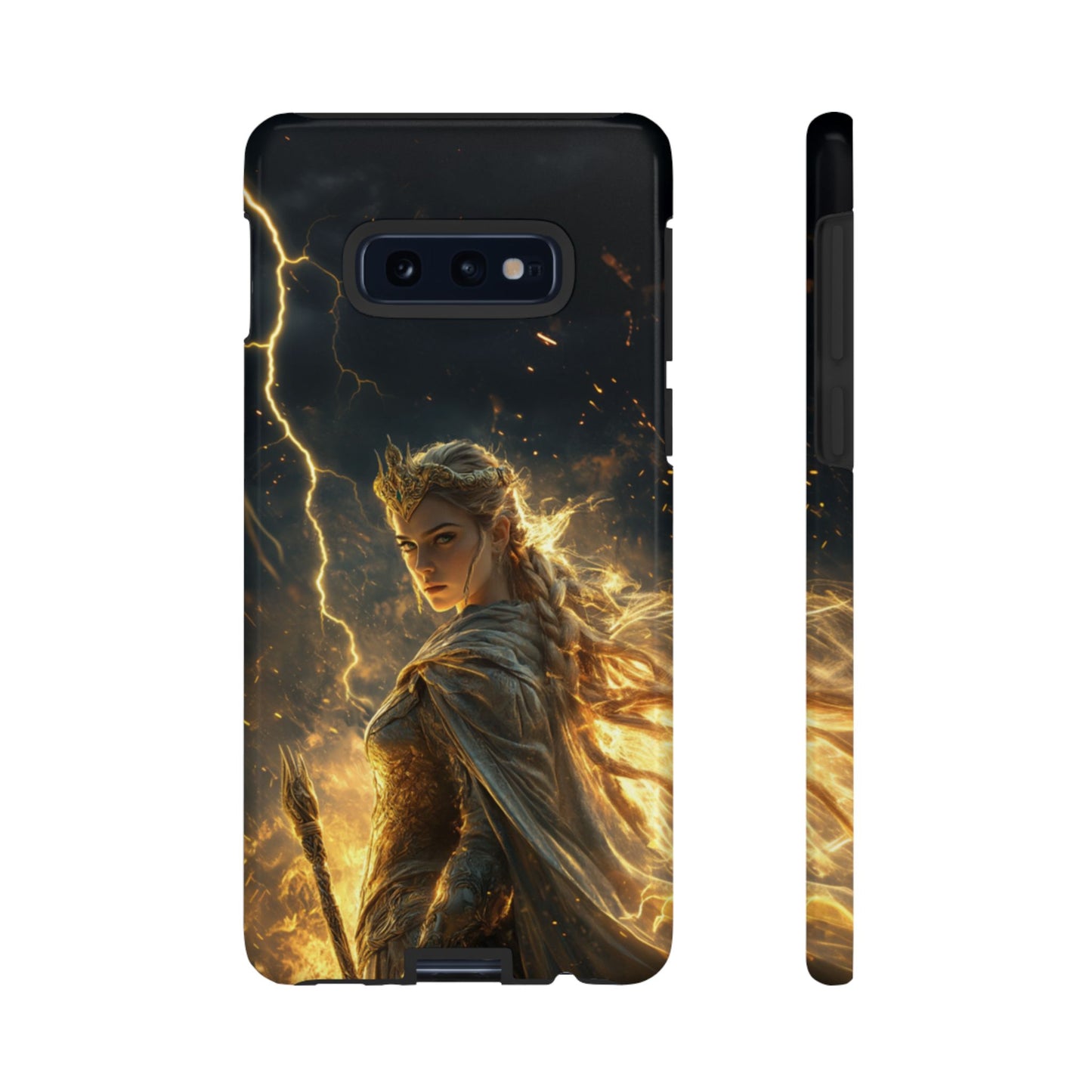 Elf Queen Golden Lightning Storm Crown - Tough Samsung Galaxy Case
