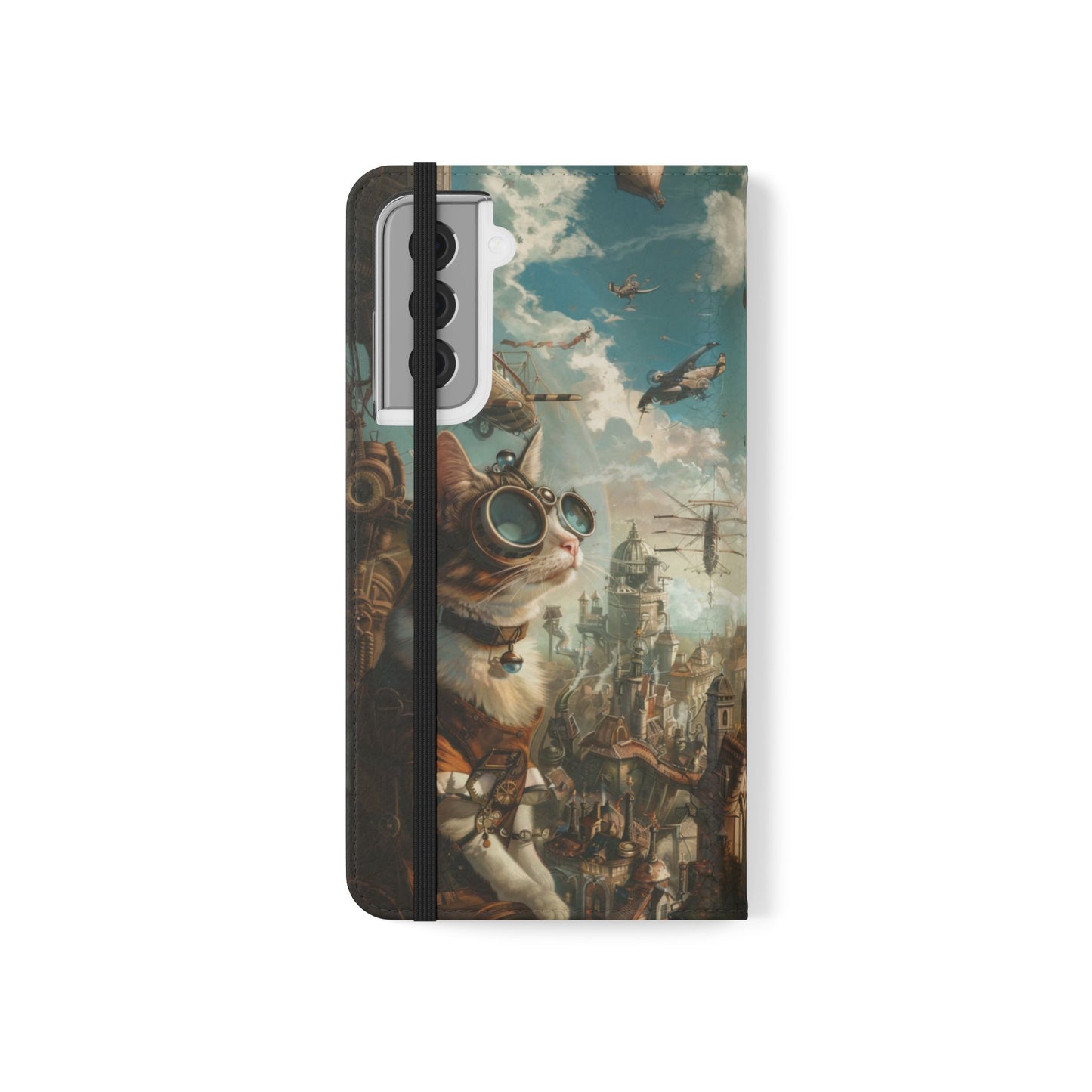 Steampunk Aviator Cat - Wallet Flip Case
