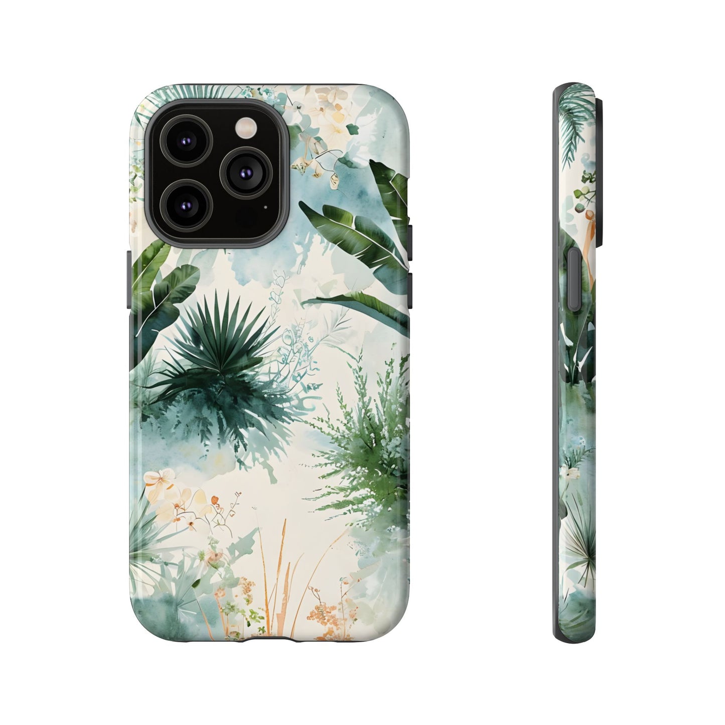 Tropical Botanical Watercolor - Tough iPhone Case