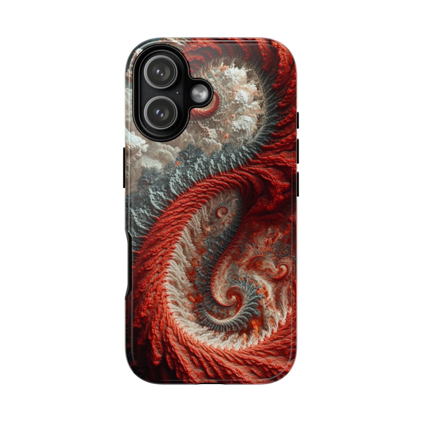 Crimson Spiral Fractal – Tough iPhone Case