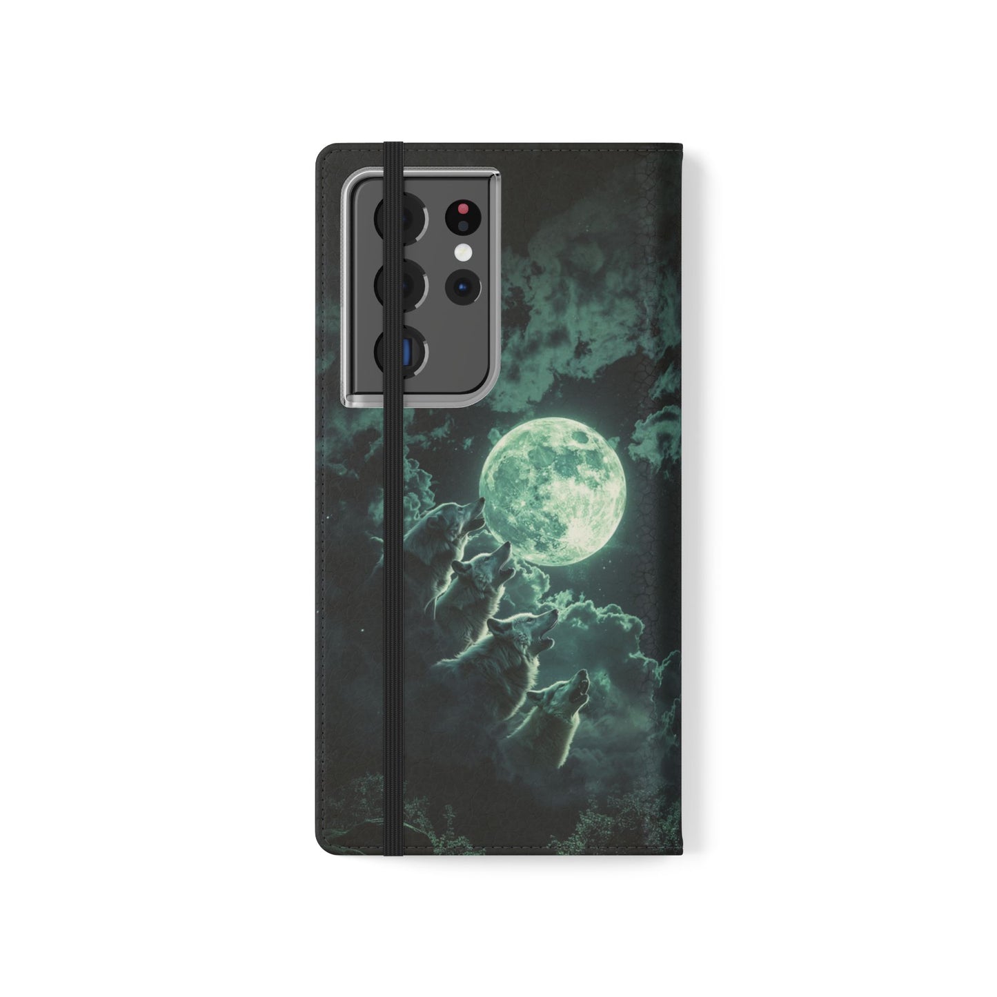 Moonlit Wolf Chorus - Wallet Flip Case