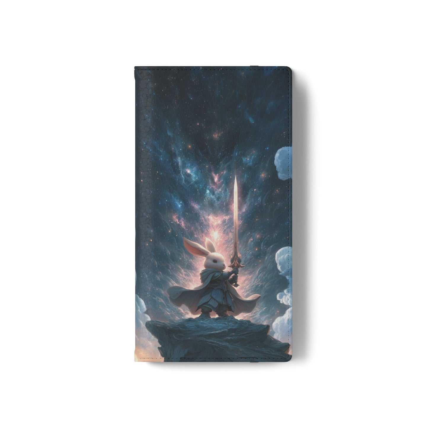 Cosmic Warrior Rabbit - Wallet Flip Case