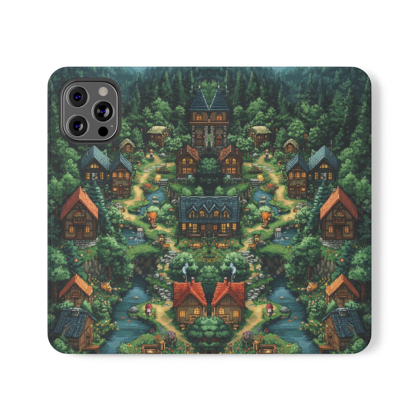 Pixel Forest Hamlet - Wallet Flip Case