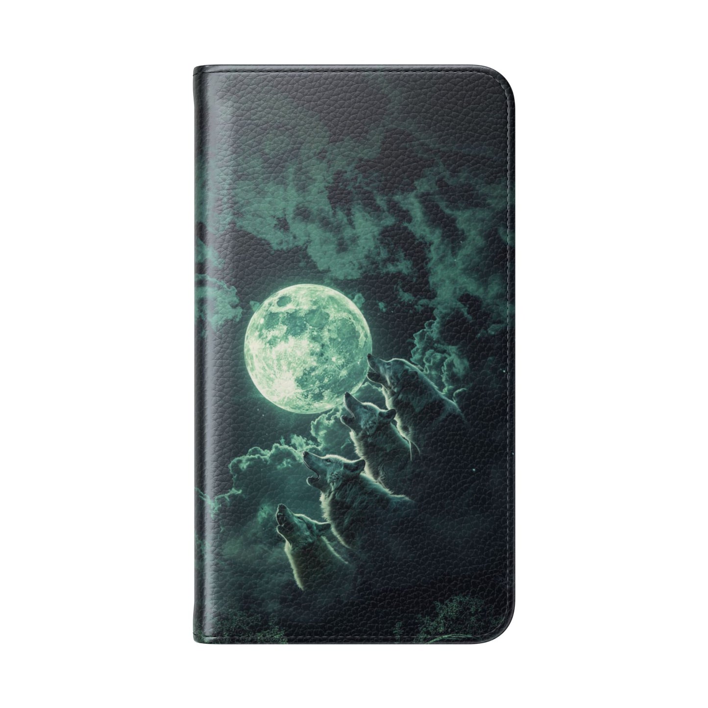 Moonlit Wolf Chorus - Wallet Flip Case