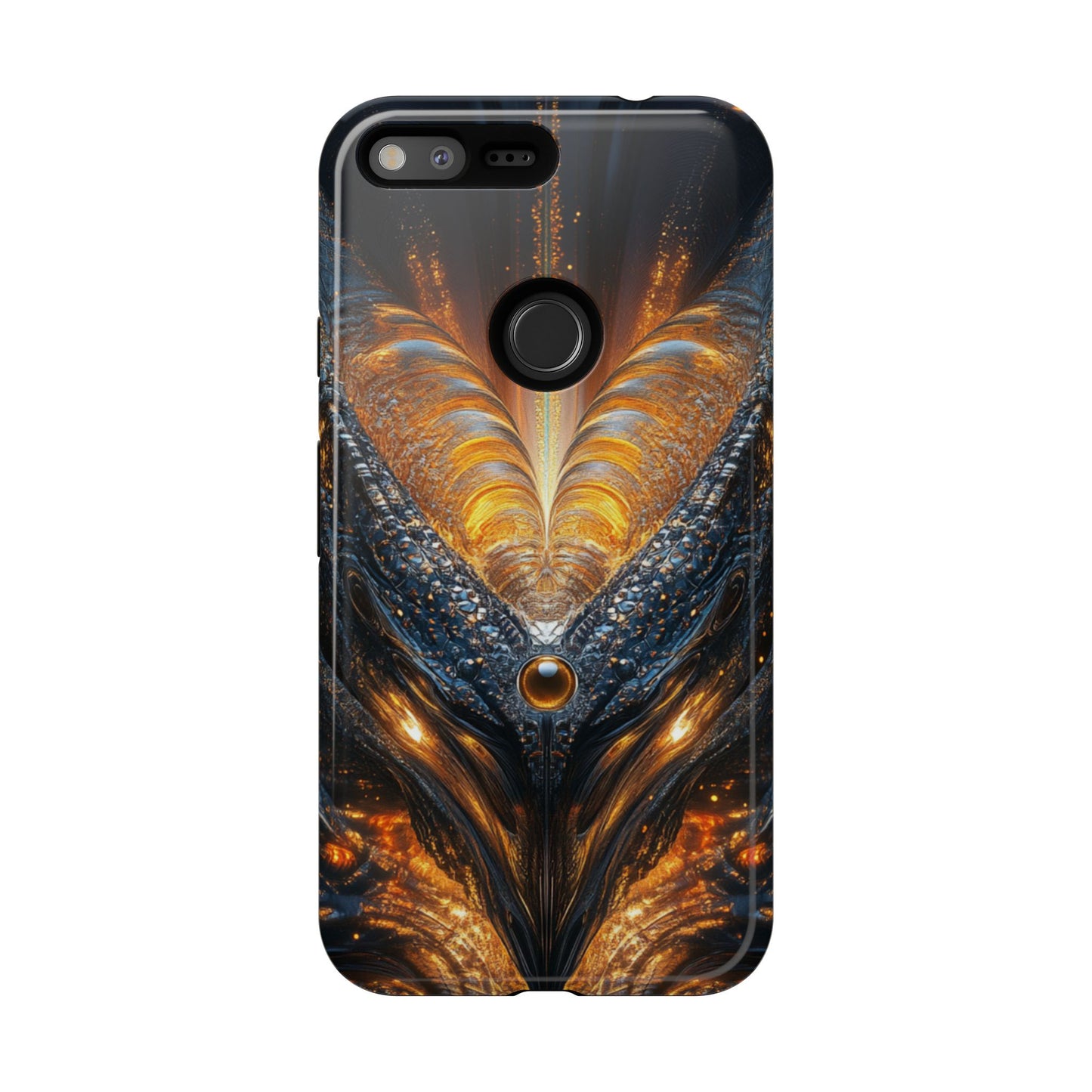 Obsidian Flare Fractal – Tough Google Pixel Case