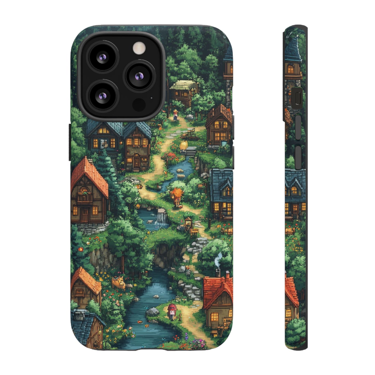 Enchanted Village: Pixel Paradise Phone Case - iPhone, Google Pixel, Samsung Galaxy