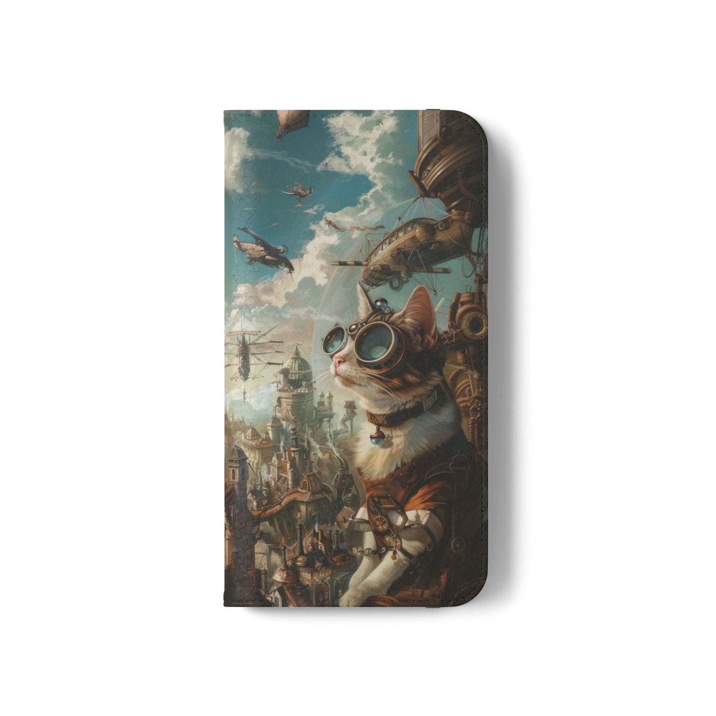 Steampunk Aviator Cat - Wallet Flip Case