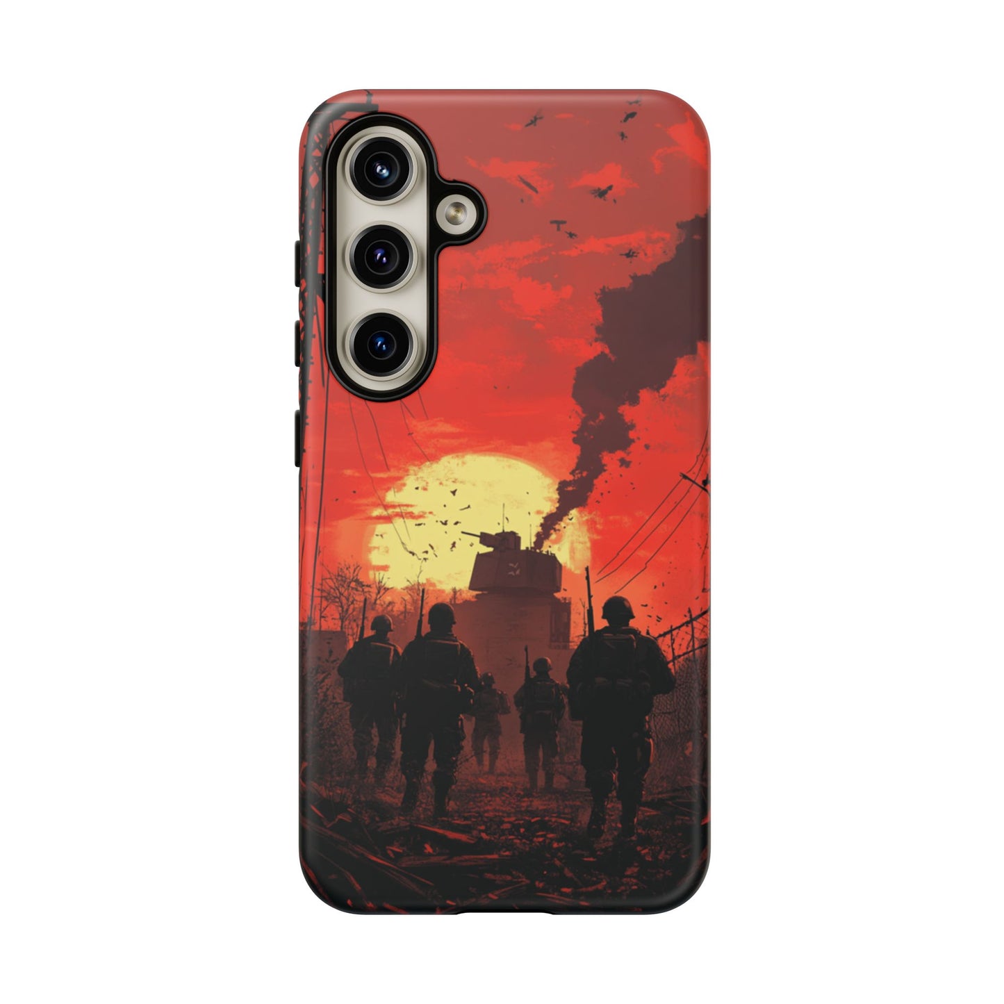 Dystopian Sunset Soldier Phone Case - iPhone, Google Pixel, Samsung Galaxy