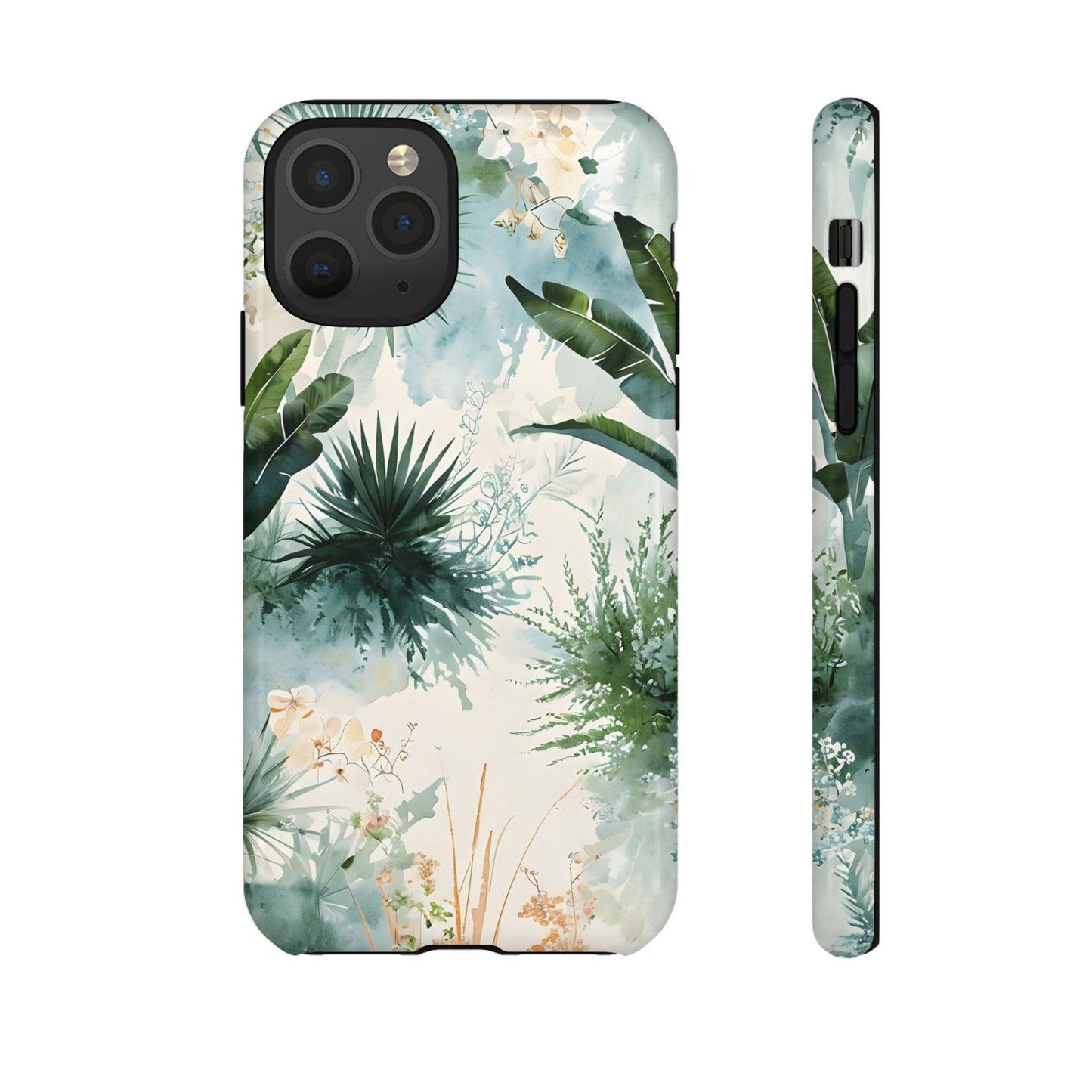 Tropical Botanical Watercolor - Tough iPhone Case