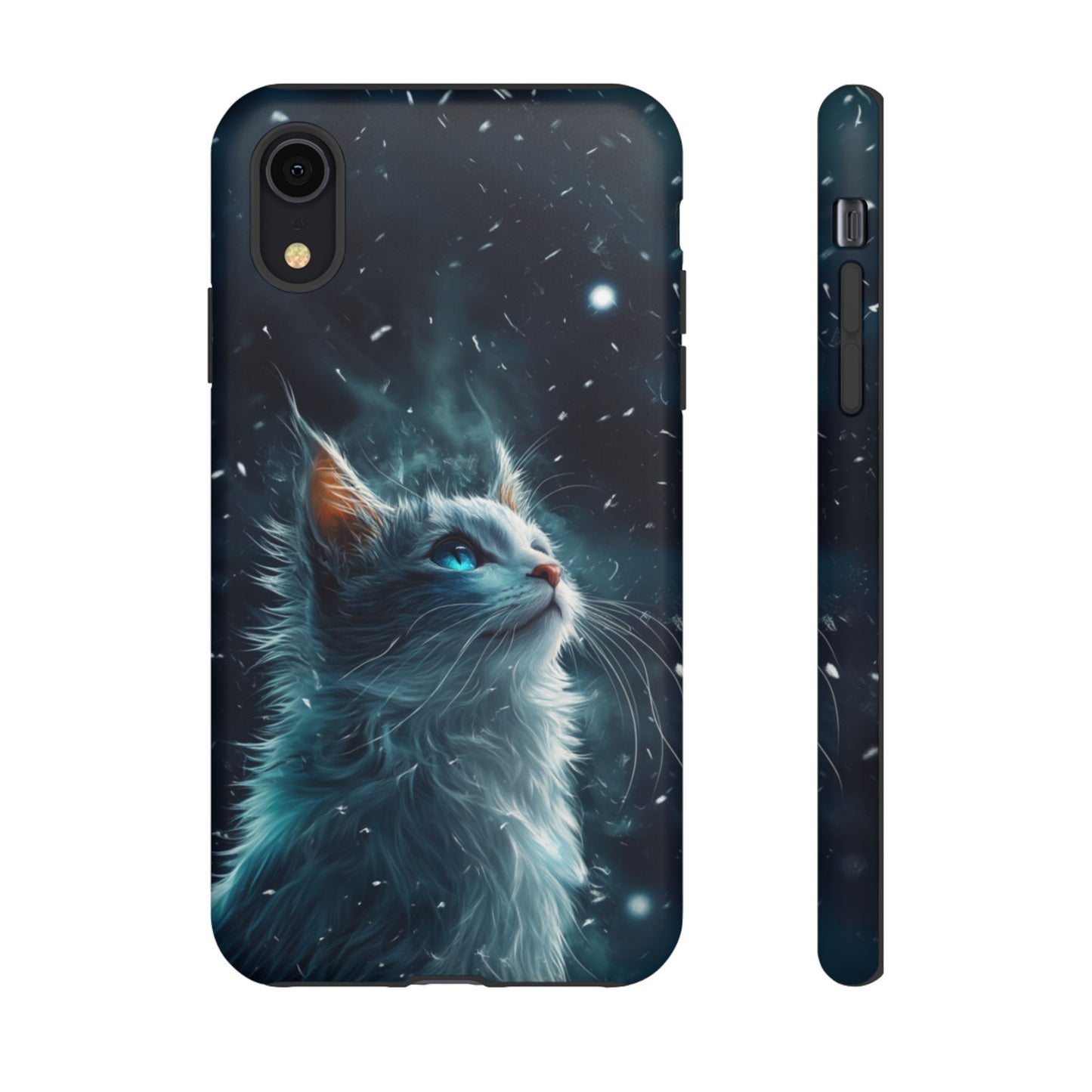 Ethereal Gaze White Cat Phone Case - iPhone, Google Pixel, Samsung Galaxy