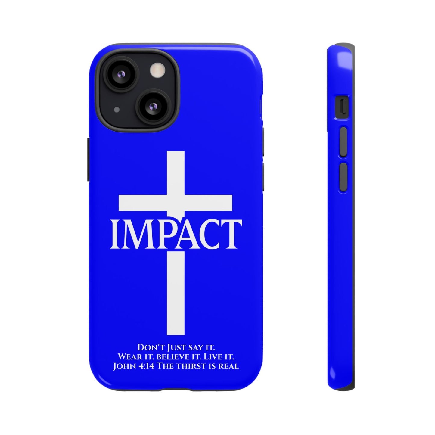 Impact Blue - Tough iPhone Case