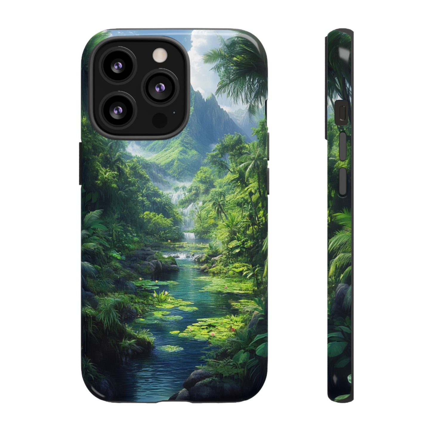 Verdant Jungle Cascade – Tough iPhone Case