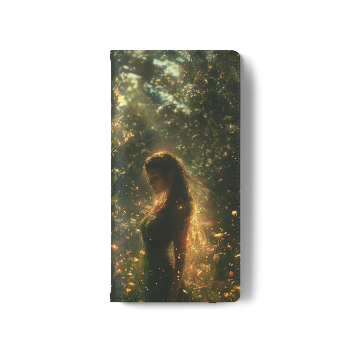 Forest Goddess Golden Light Meadow - Wallet Flip Case
