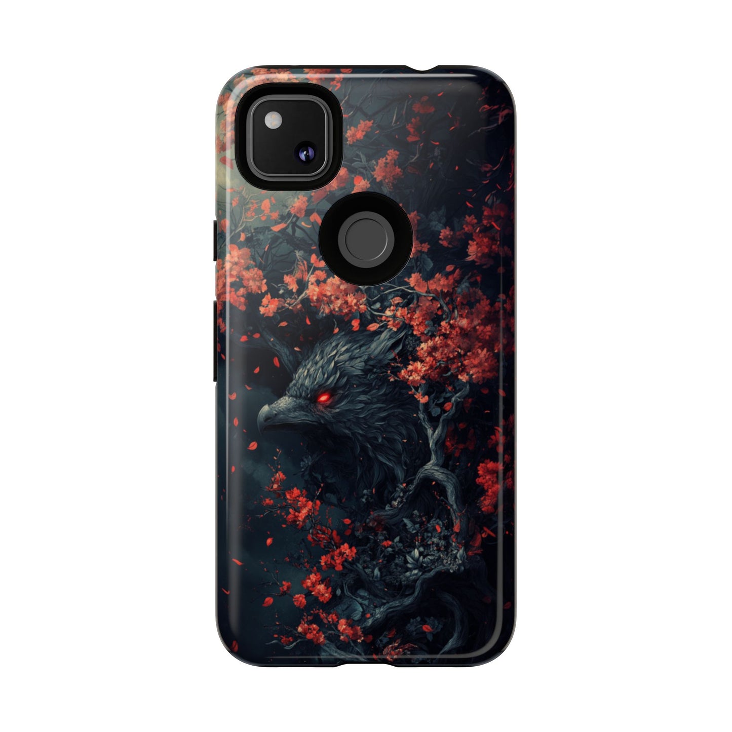 Crimson Raven Bloom – Tough Google Pixel Case