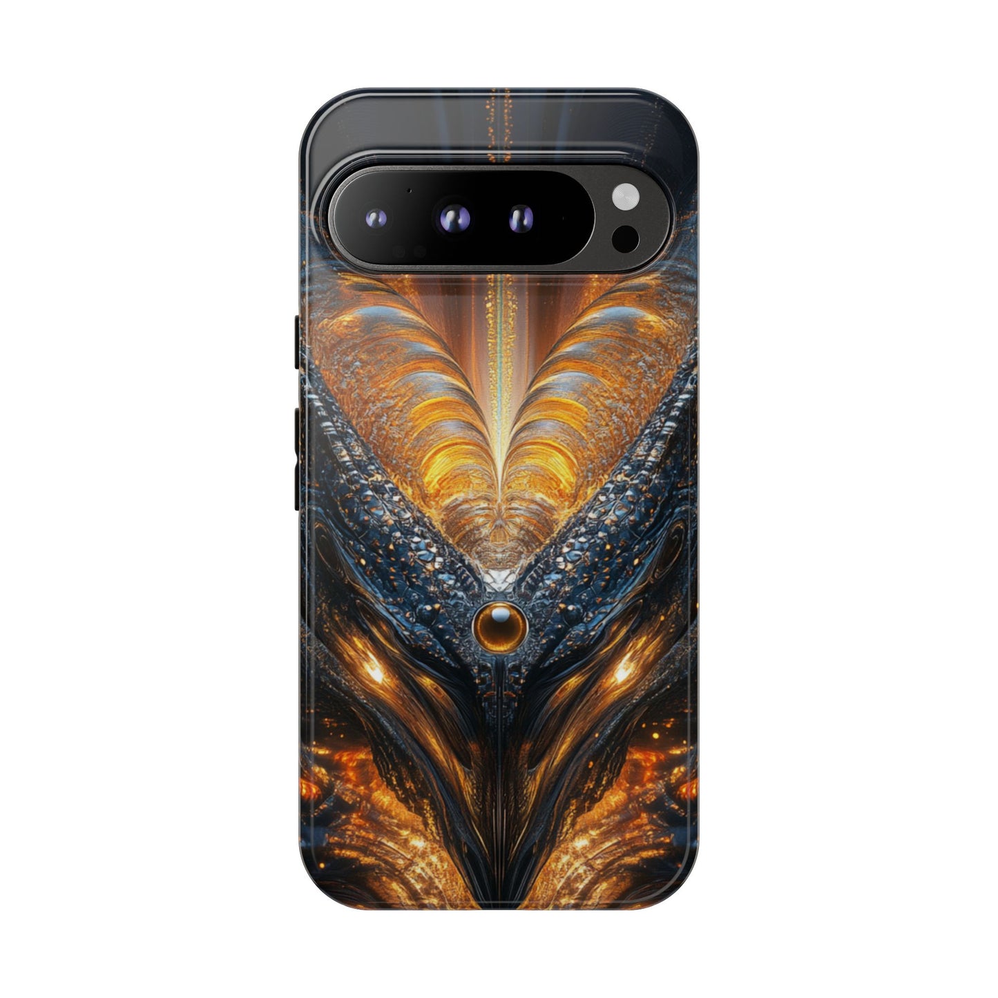 Obsidian Flare Fractal – Tough Google Pixel Case