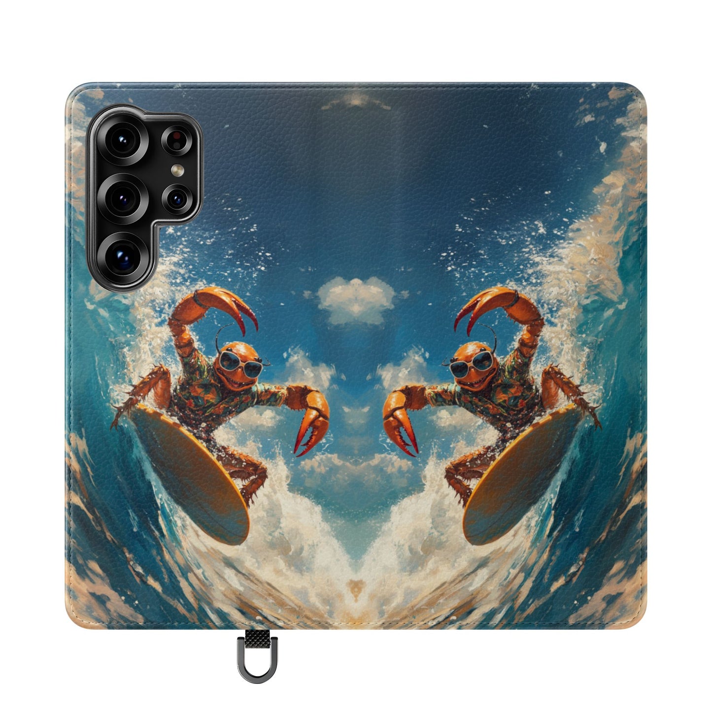 Surfing Crab - Wallet Flip Case