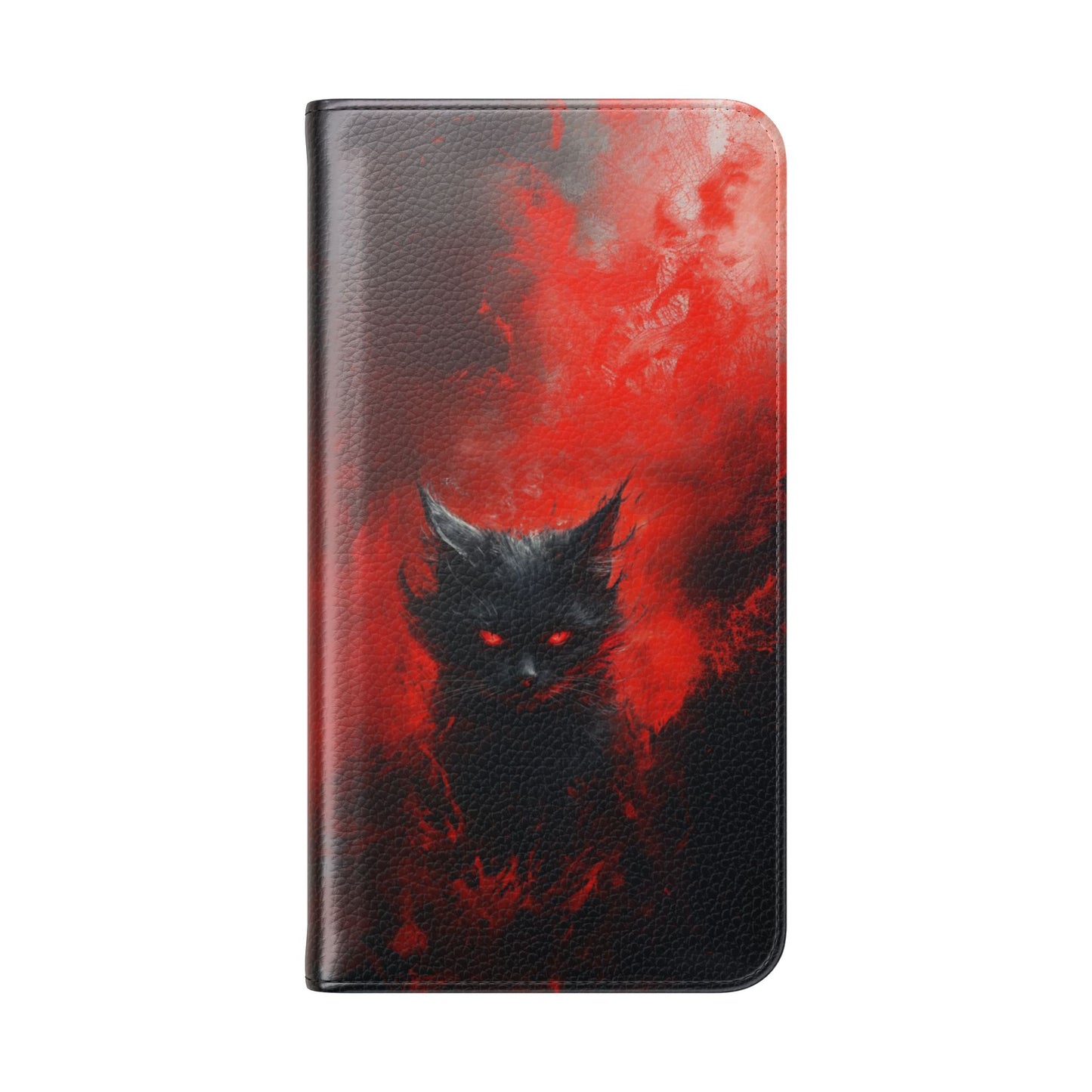 Fire Demon Black Cat - Wallet Flip Case