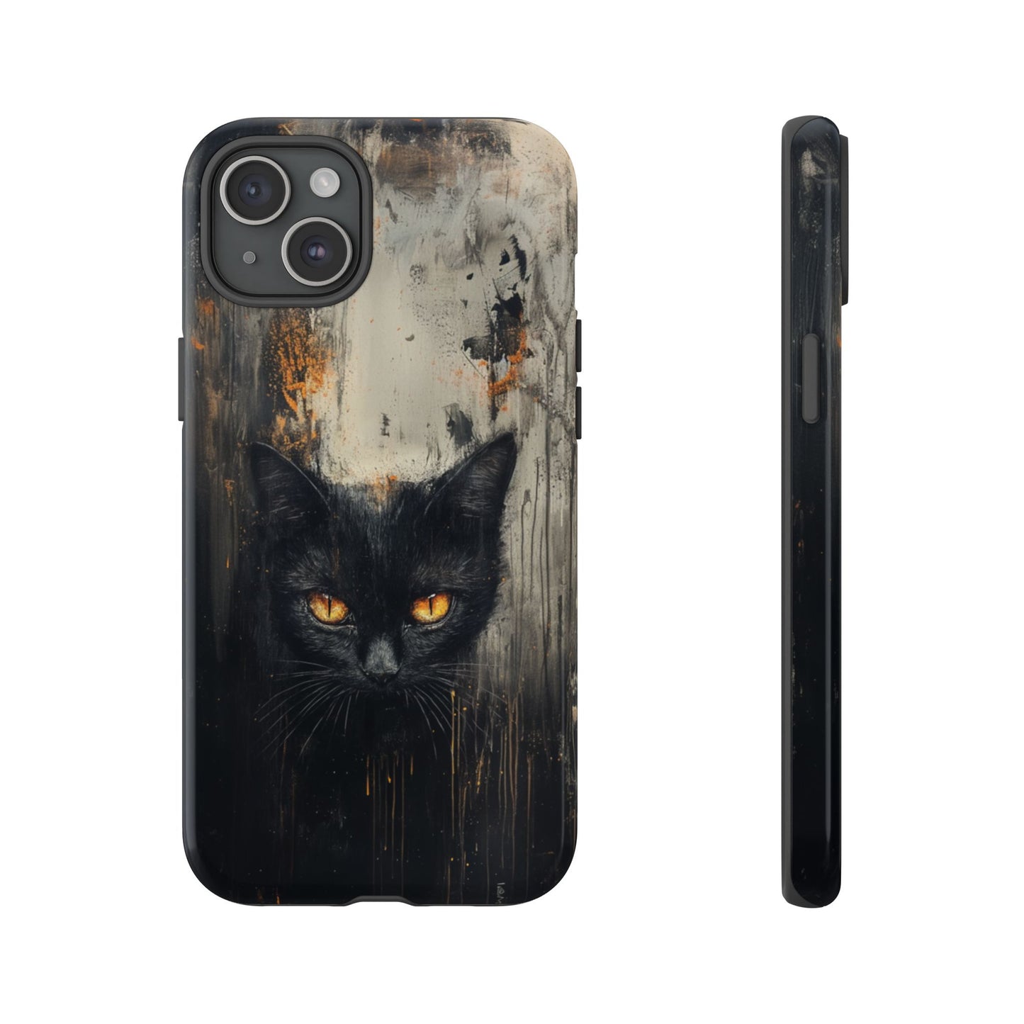 Black Cat Shadow Gaze - Tough iPhone Case