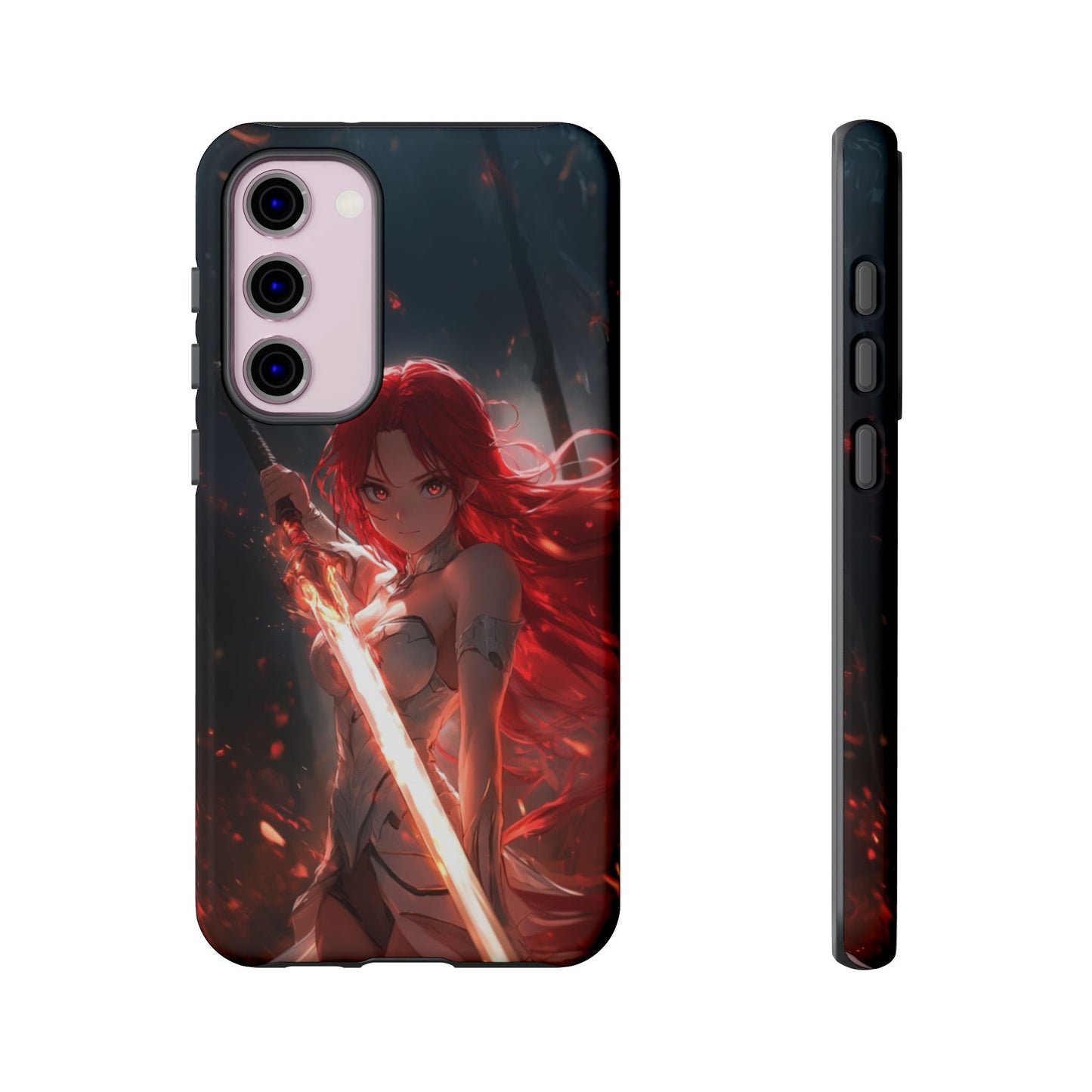 Crimson Ember Warrior – Tough Samsung Galaxy Case