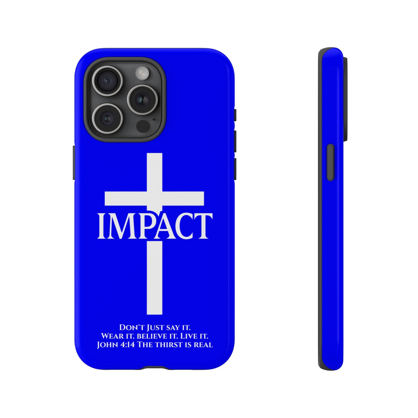 Impact Blue - Tough iPhone Case