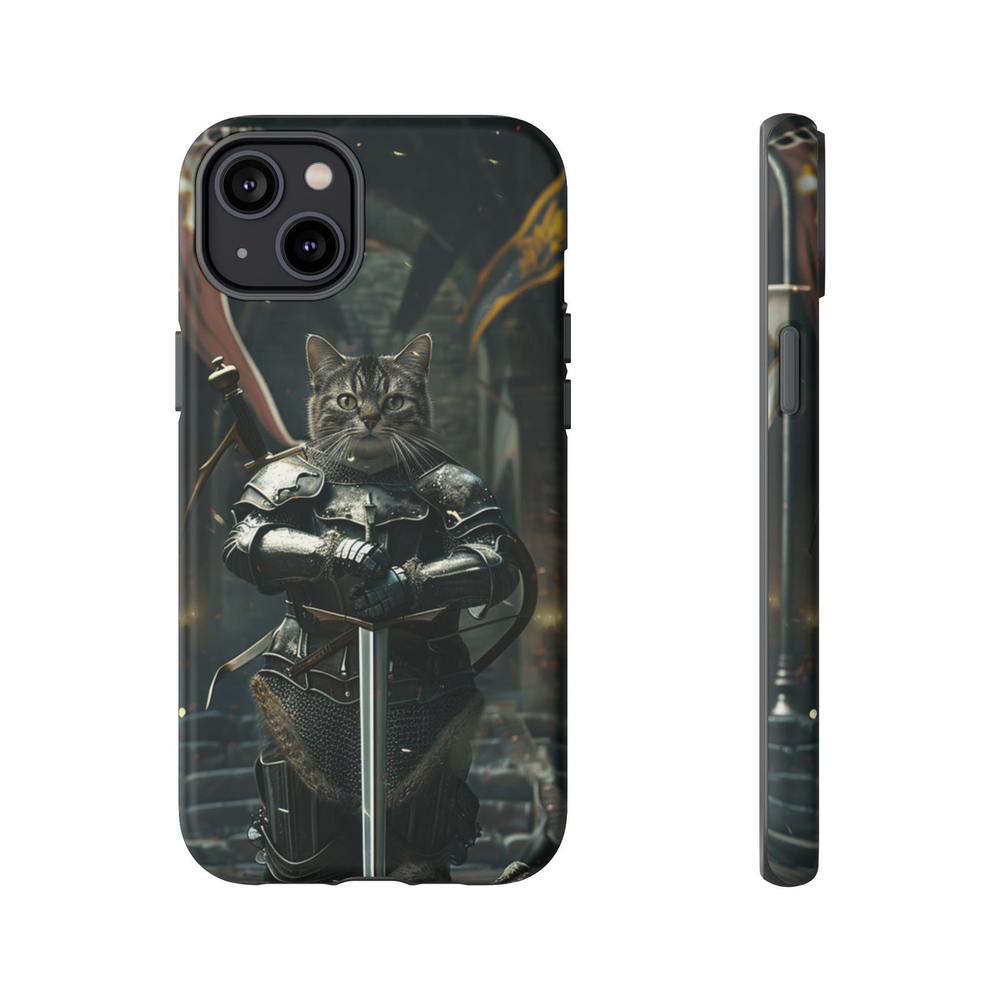 Knight Cat in Armor - iPhone, Google Pixel, Samsung Galaxy