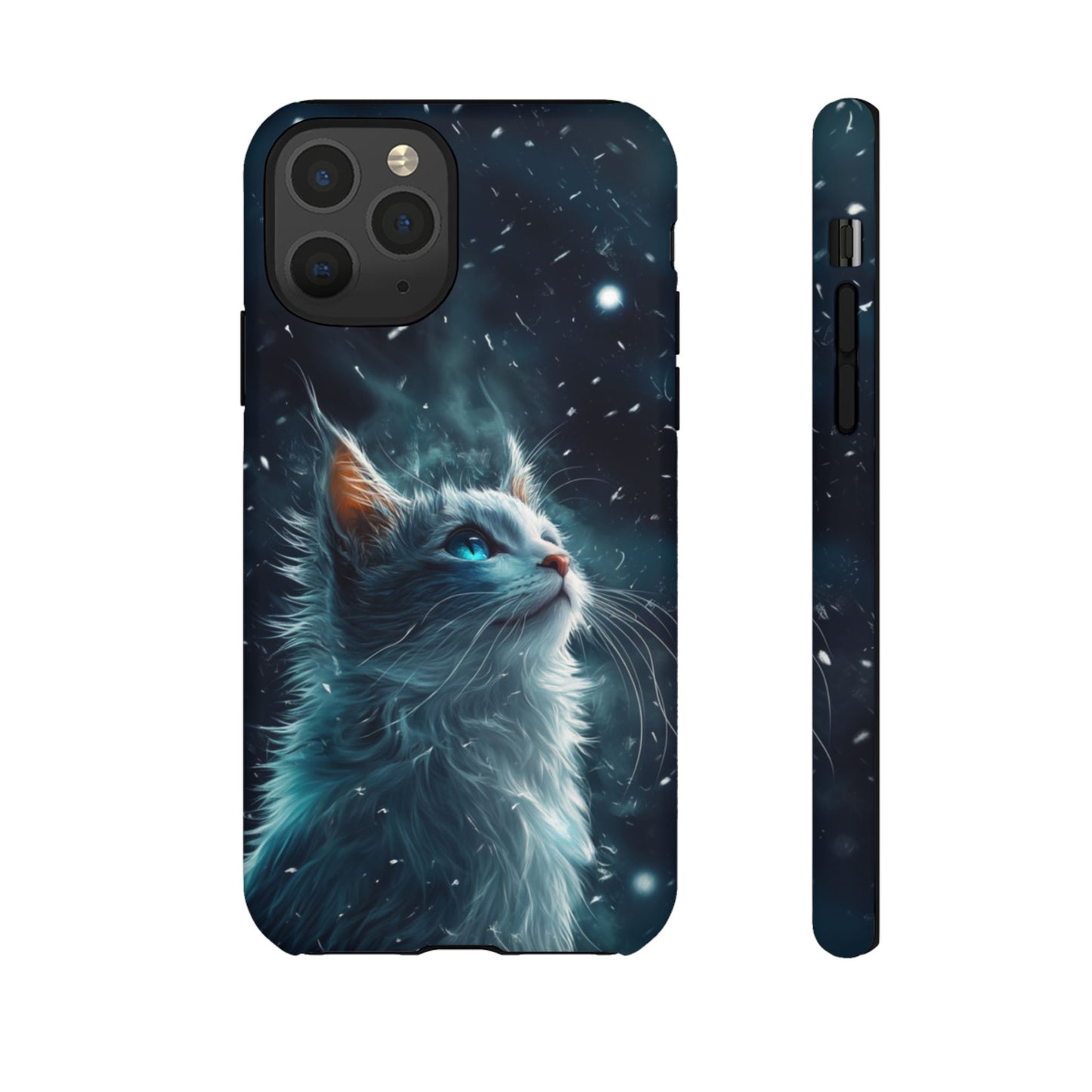 Ethereal Gaze White Cat Phone Case - iPhone, Google Pixel, Samsung Galaxy