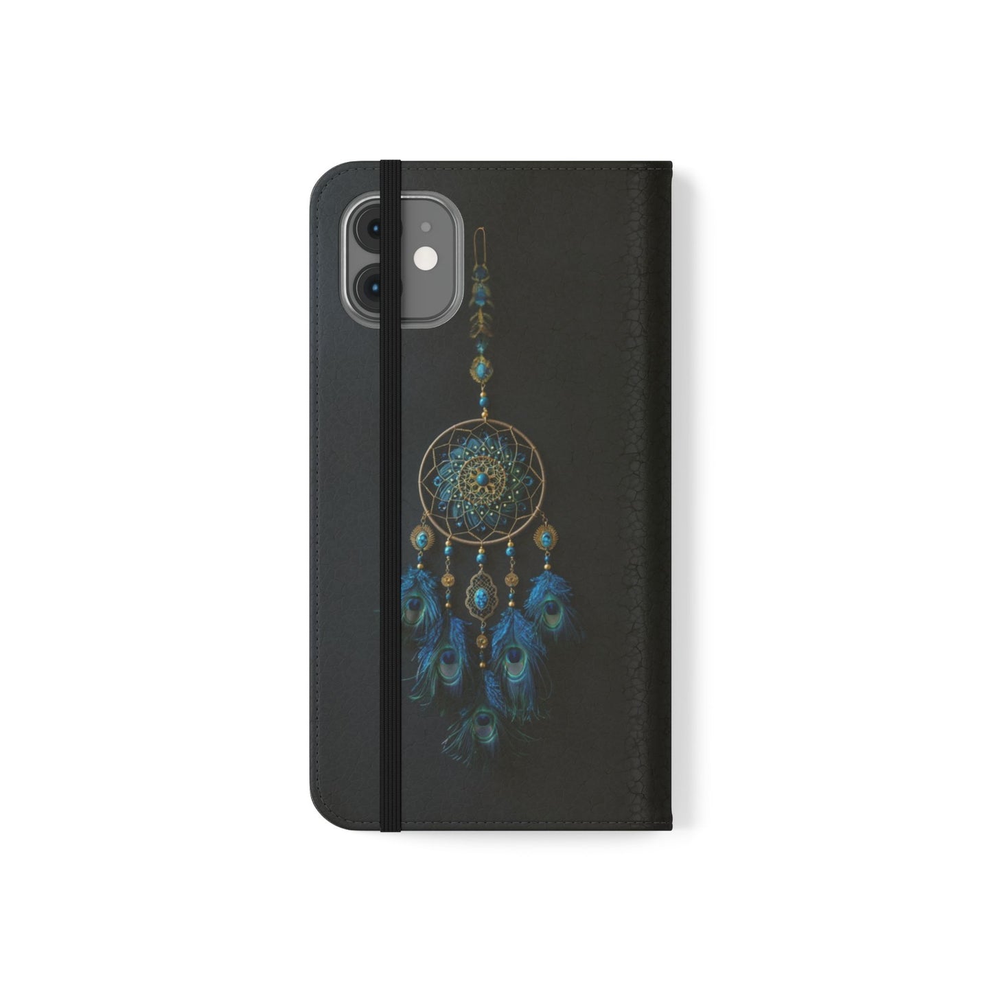 Peacock Feather Dreamcatcher - Wallet Flip Case