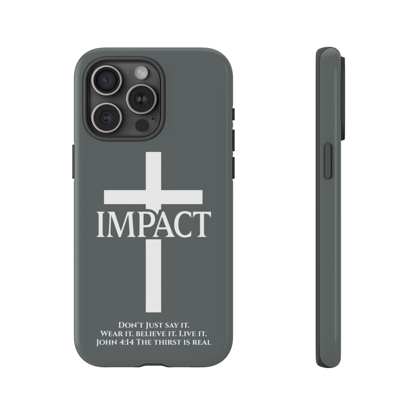 Impact Gray- Tough iPhone Case