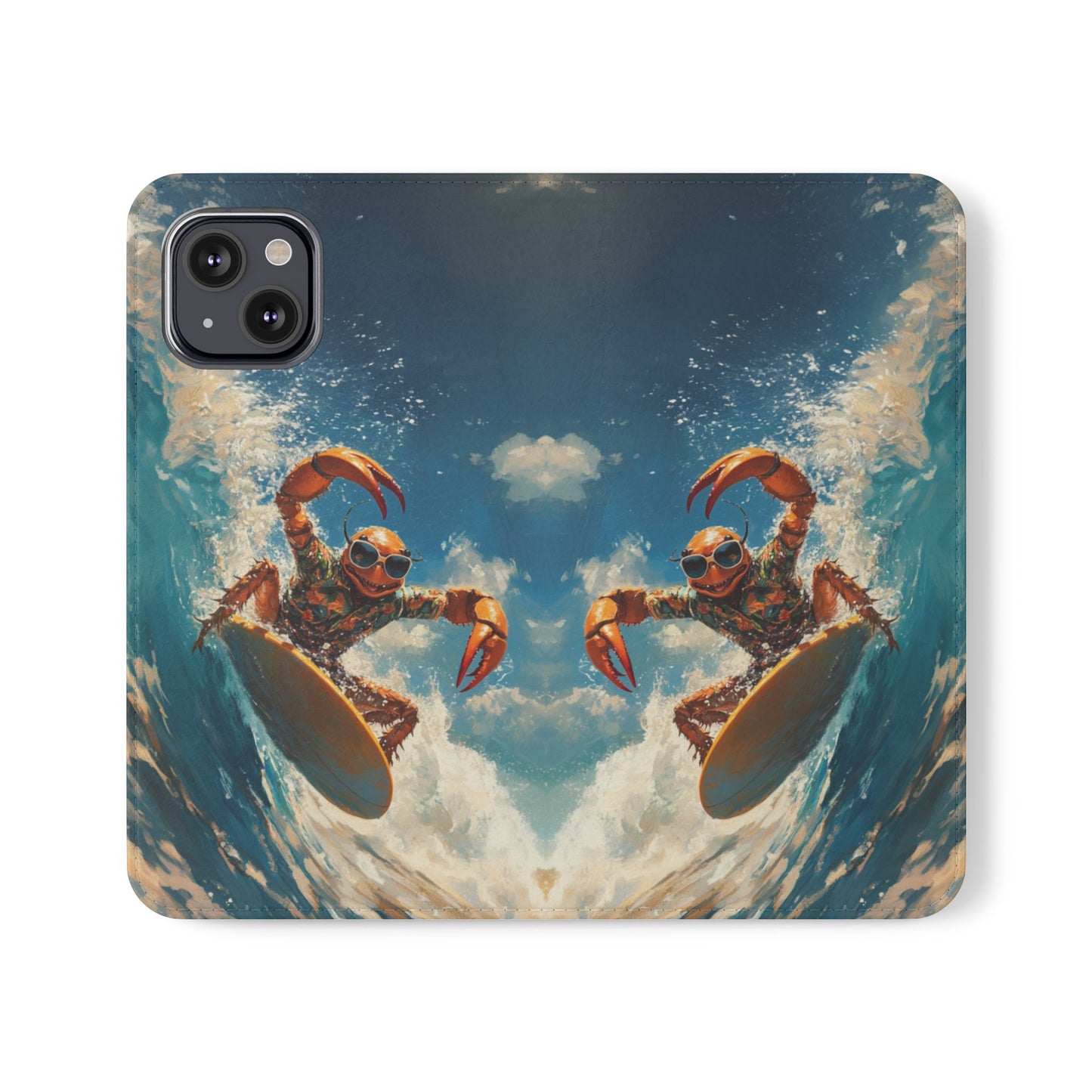 Surfing Crab - Wallet Flip Case
