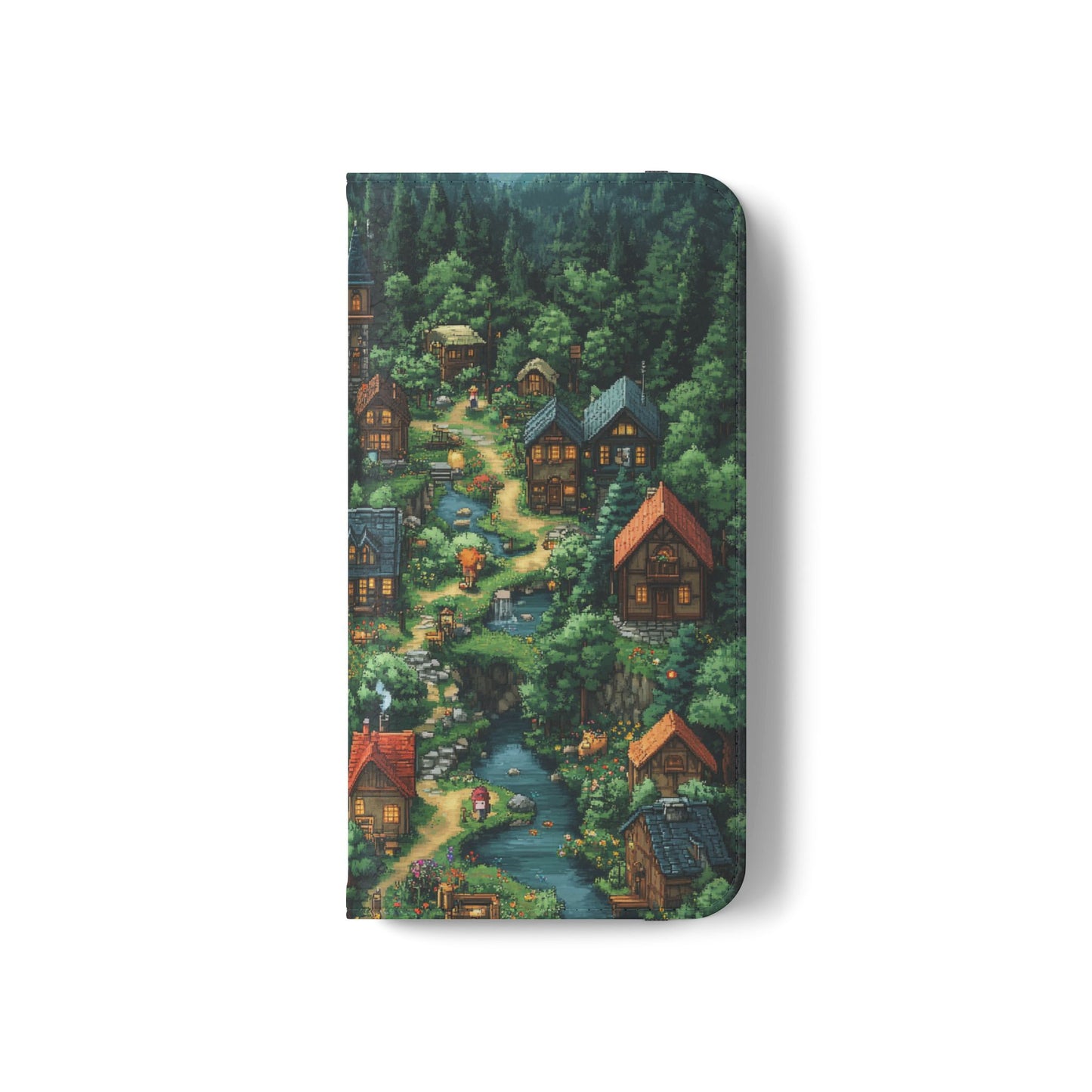 Pixel Forest Hamlet - Wallet Flip Case