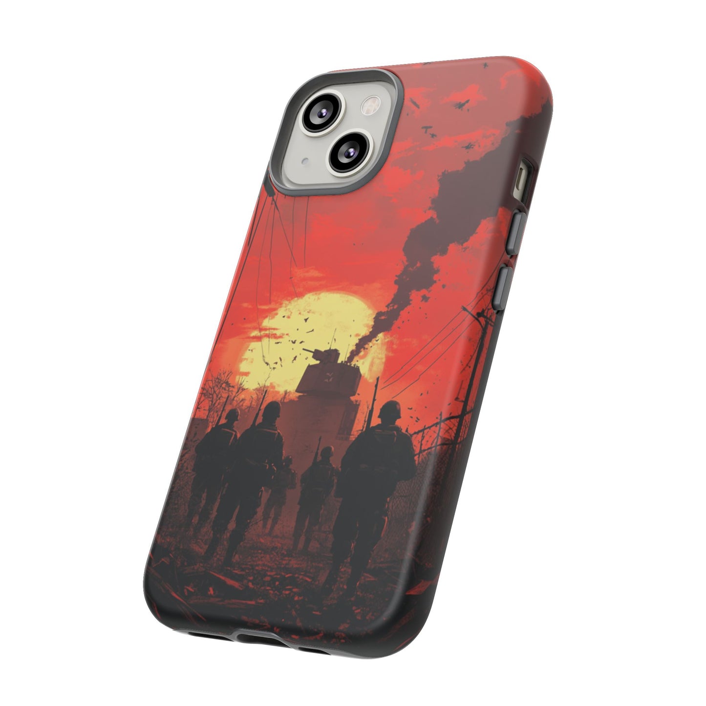 Dystopian Sunset Soldier Phone Case - iPhone, Google Pixel, Samsung Galaxy