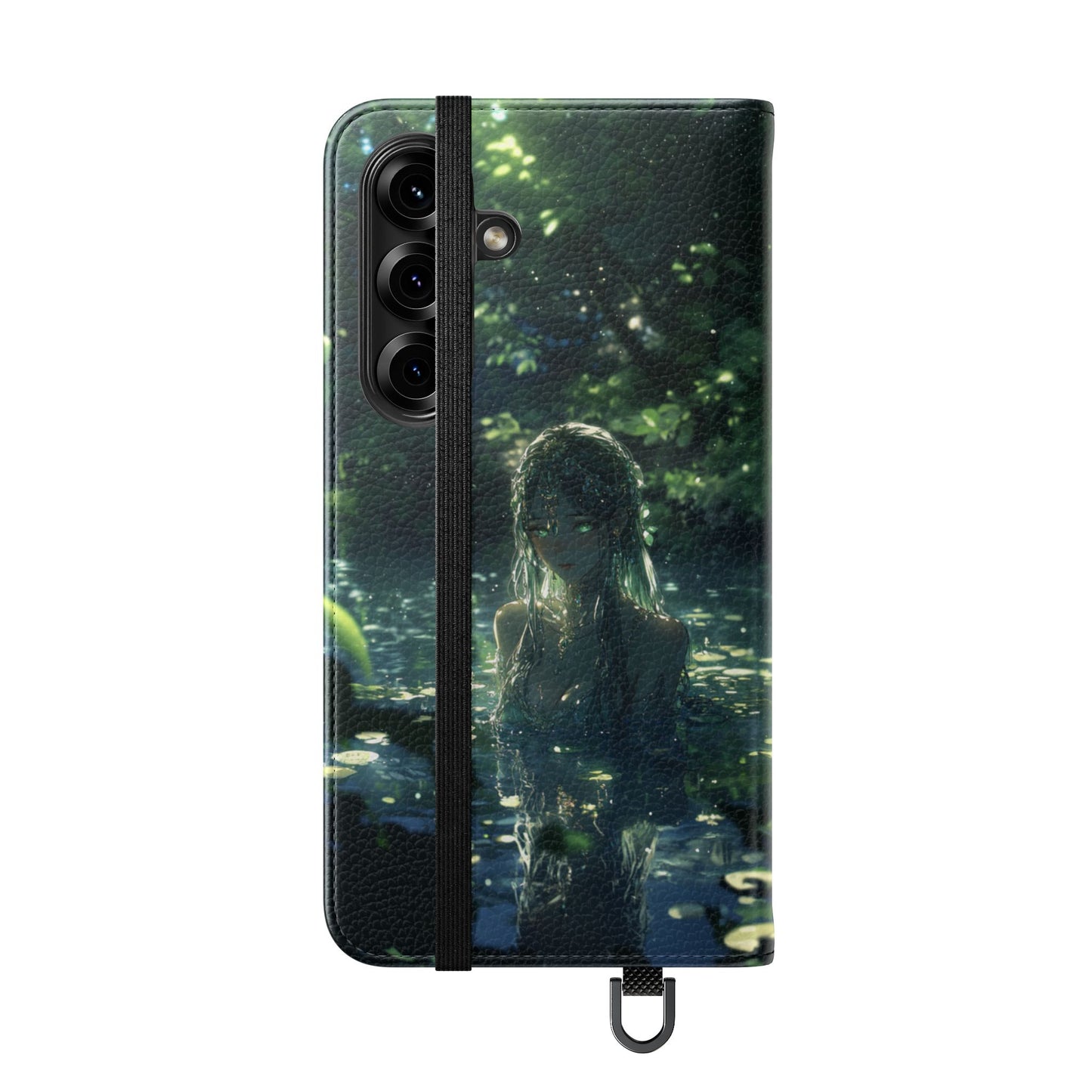 Forest Water Nymph Green Eyes Pond - Wallet Flip Case