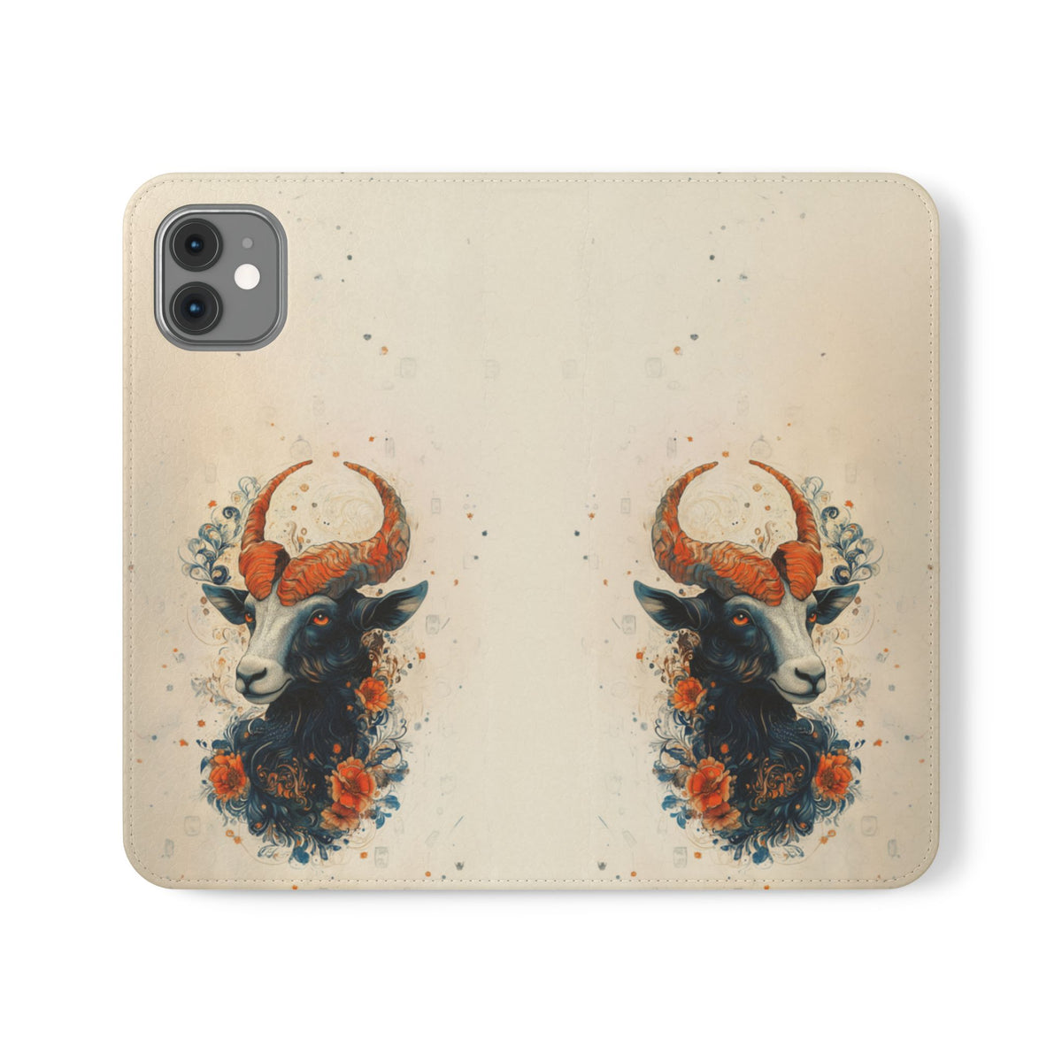 Capricorn Celestial Goat - Wallet Flip Case