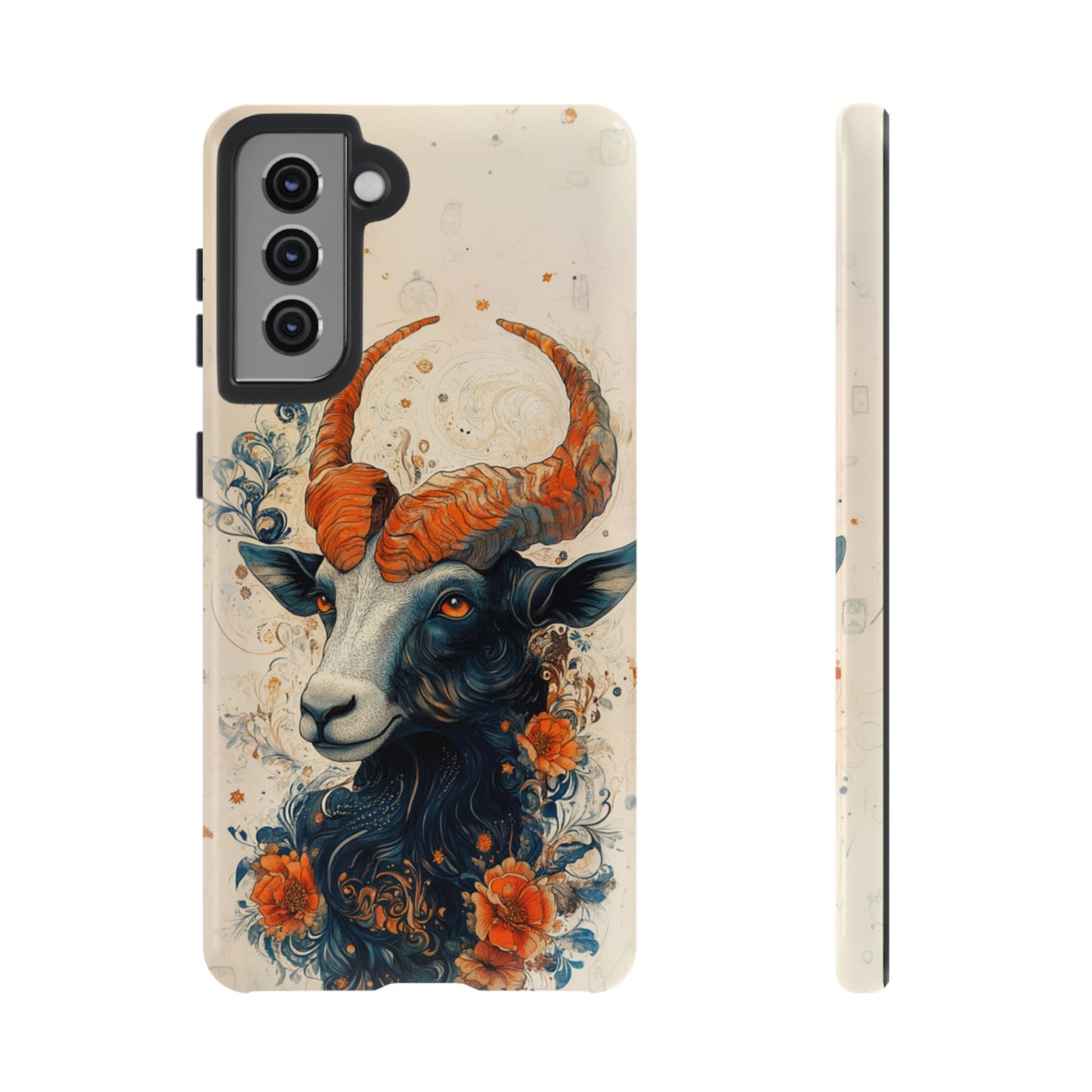 Capricorn Zodiac Artistic Floral Phone Case – iPhone, Google Pixel, Samsung Galaxy