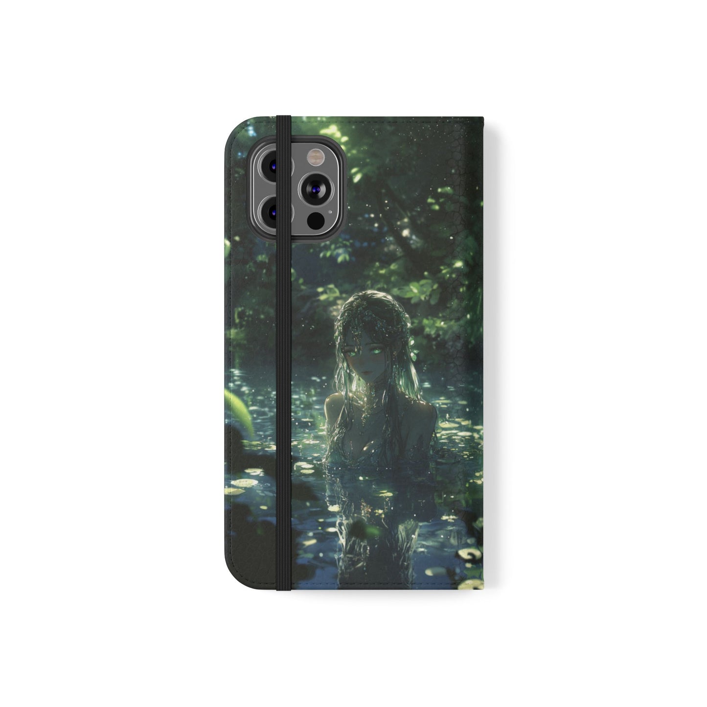 Forest Water Nymph Green Eyes Pond - Wallet Flip Case