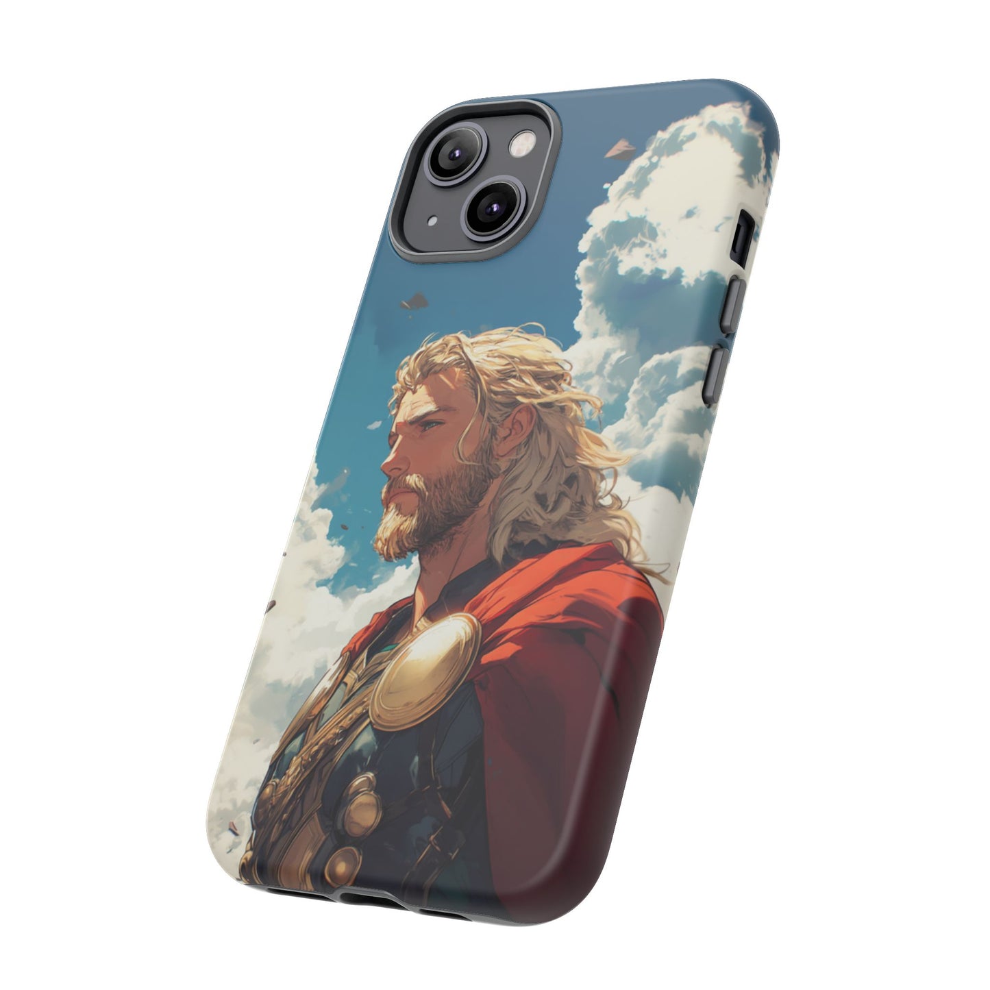 Celestial Protector: Anime-Style Thor Phone Case - iPhone, Google Pixel, Samsung