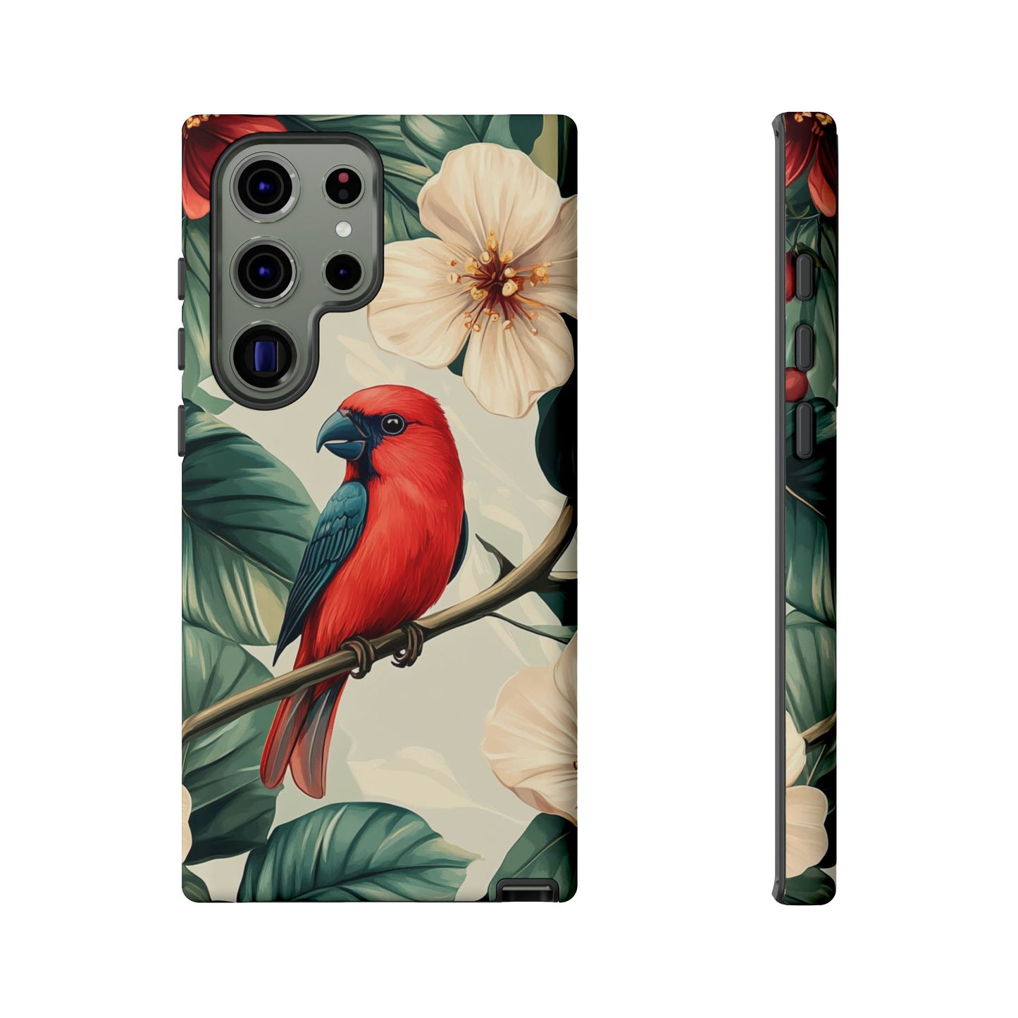 Tropical Bird and Hibiscus Phone Case – iPhone, Google Pixel, Samsung Galaxy